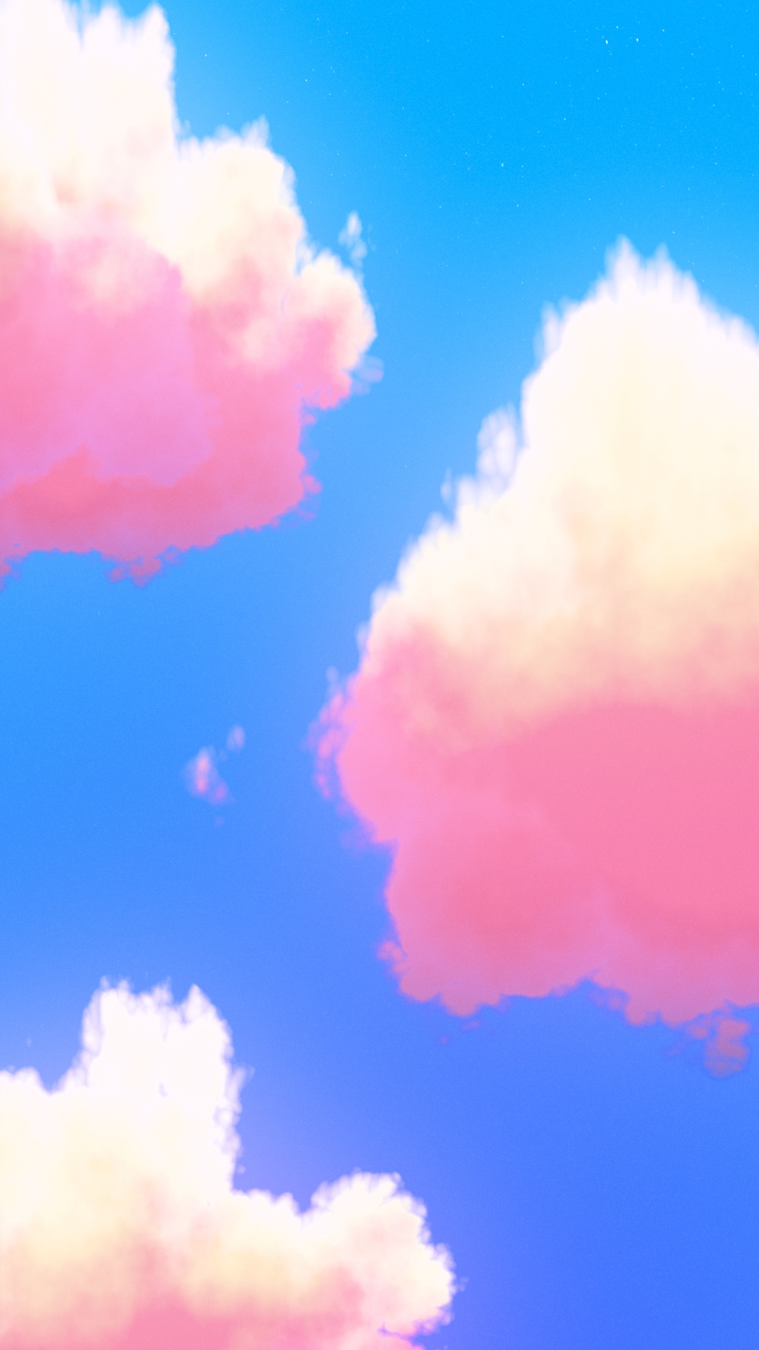 Обои закат, облако, iOS 14, атмосфера, лазурный в разрешении 1080x1920