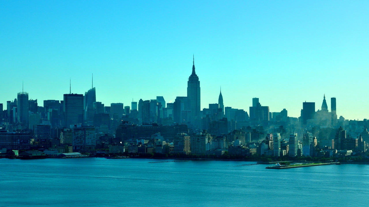 Обои город, линия горизонта, городской пейзаж, дневное время, метрополия в разрешении 1280x720