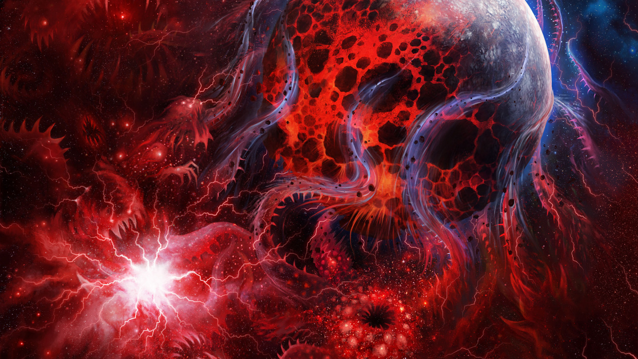 Обои фрактальное искусство, космическое пространство, астрономический объект, космос, атмосфера в разрешении 1280x720