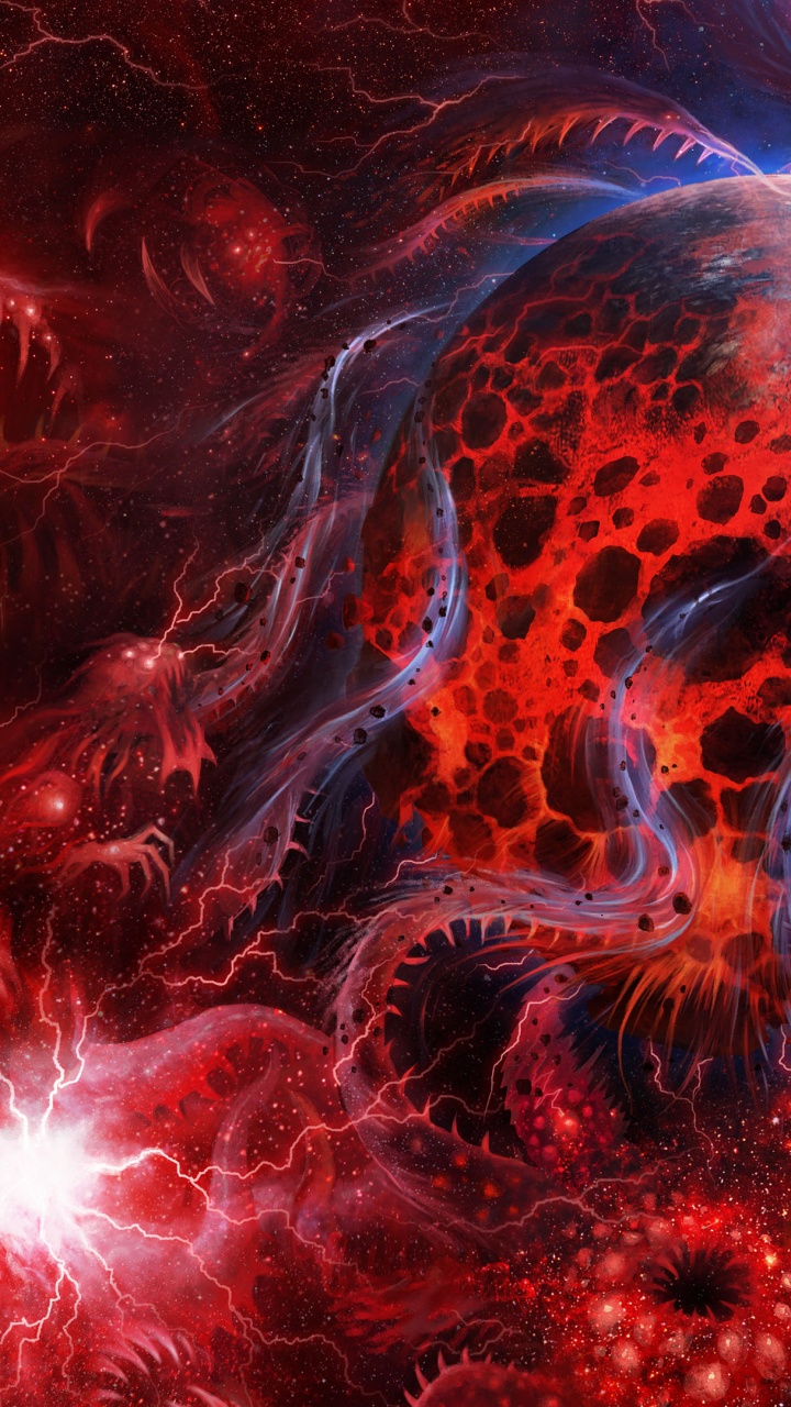 Обои фрактальное искусство, космическое пространство, астрономический объект, космос, атмосфера в разрешении 720x1280