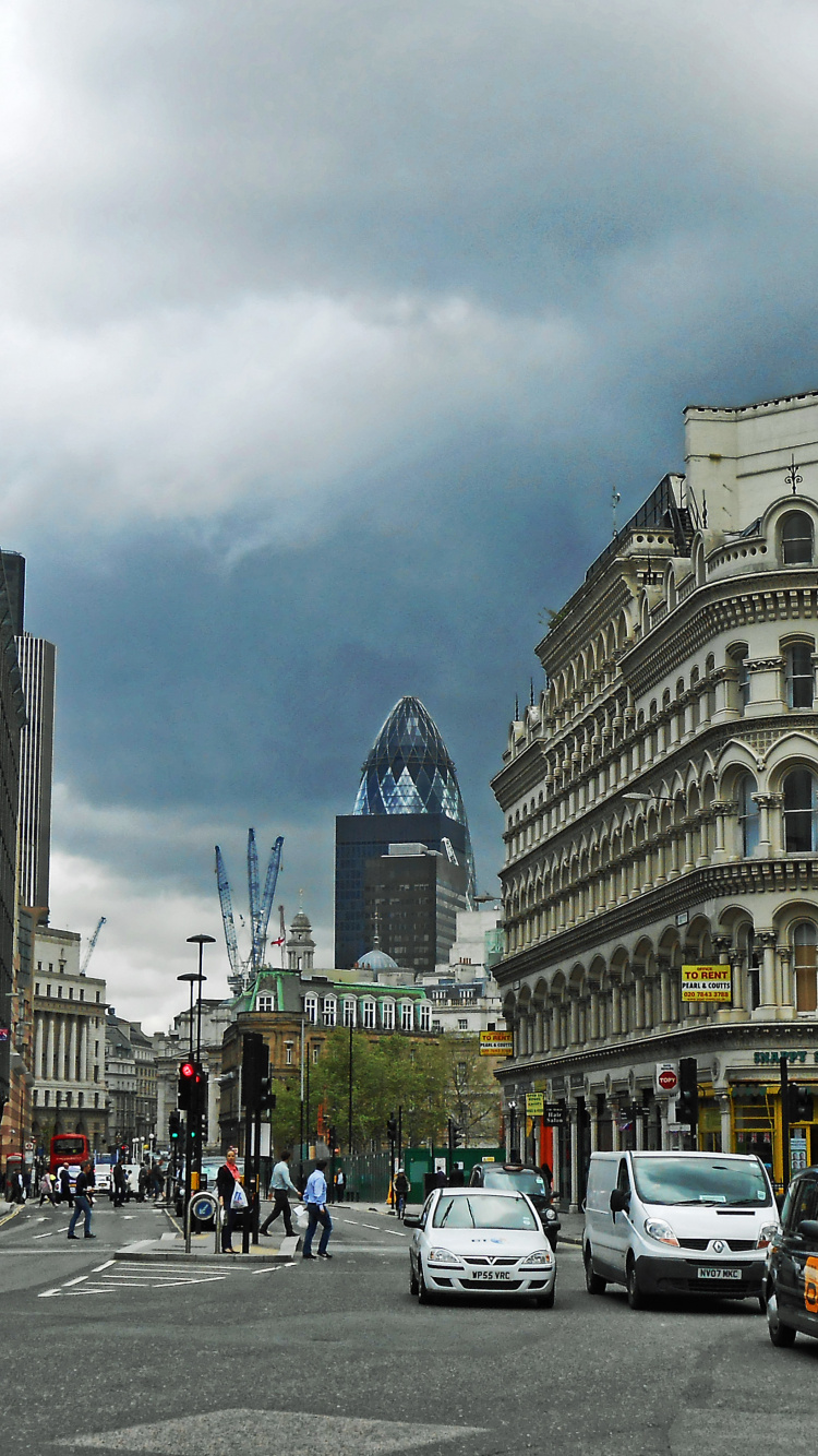 Обои Кэннон-стрит, город, городской район, метрополия, улица в разрешении 750x1334