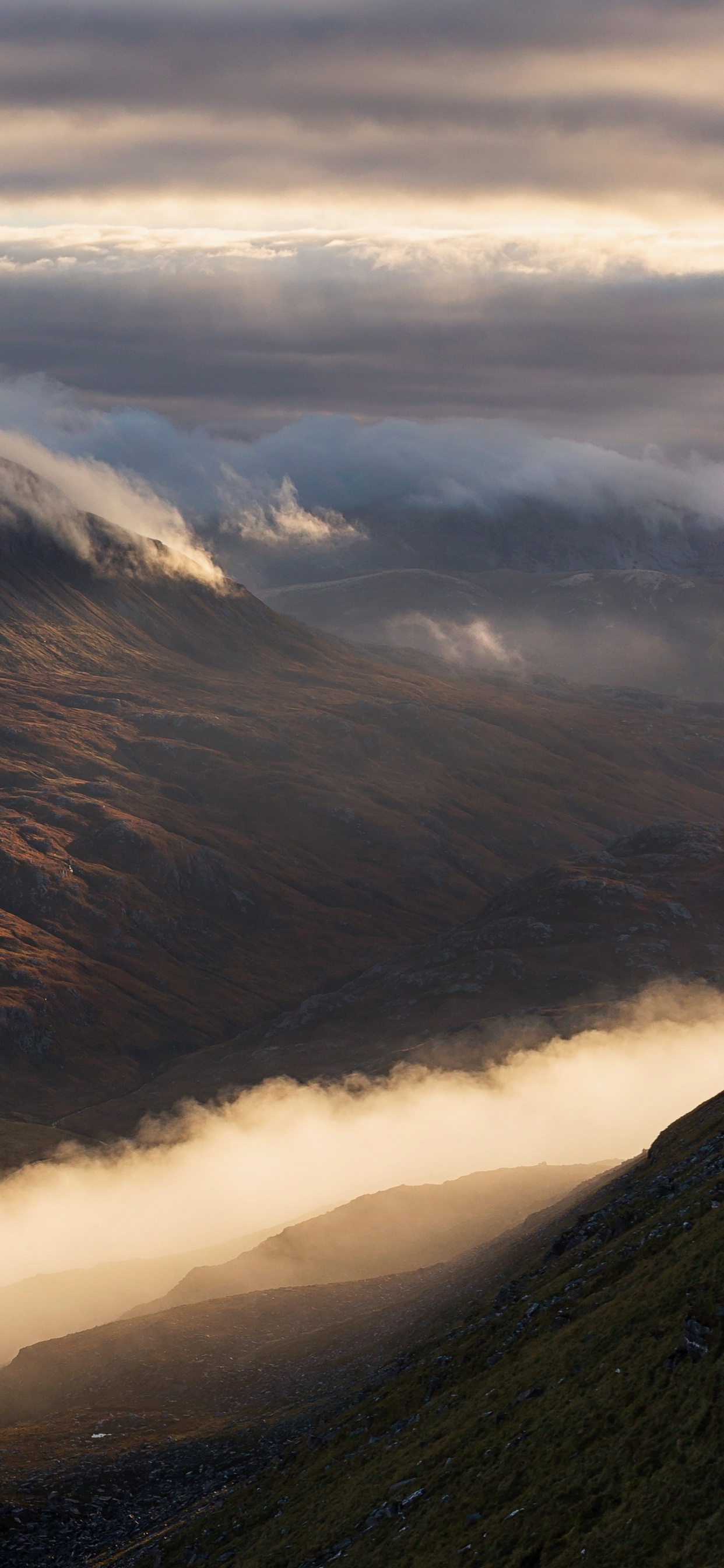 Обои горный рельеф, нагорье, гора, хребет, облако в разрешении 1242x2688