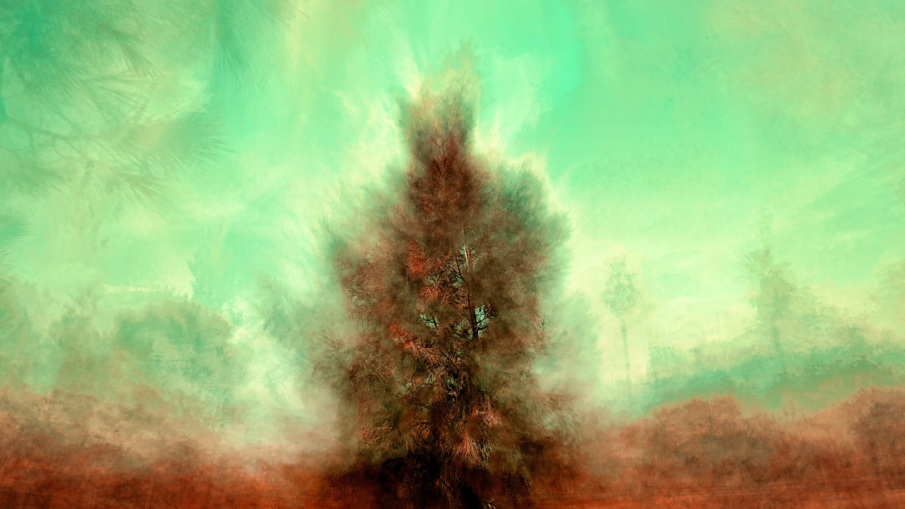 Обои лес, природа, атмосфера, арт, пейзаж в разрешении 1280x720