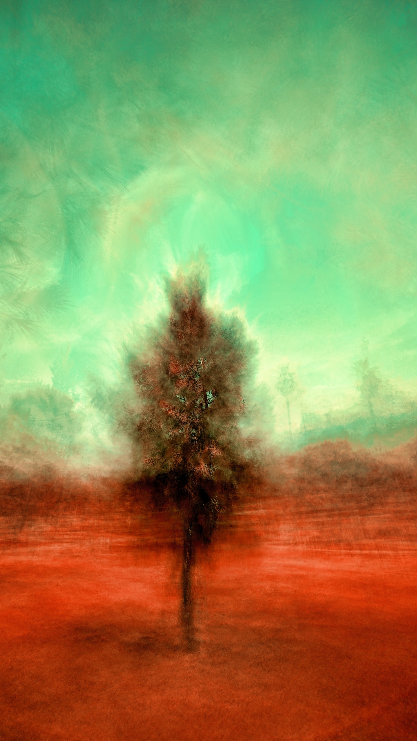 Обои лес, природа, атмосфера, арт, пейзаж в разрешении 1440x2560