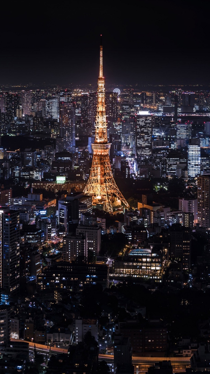 Обои Токио, городской пейзаж, город, метрополия, городской район в разрешении 720x1280