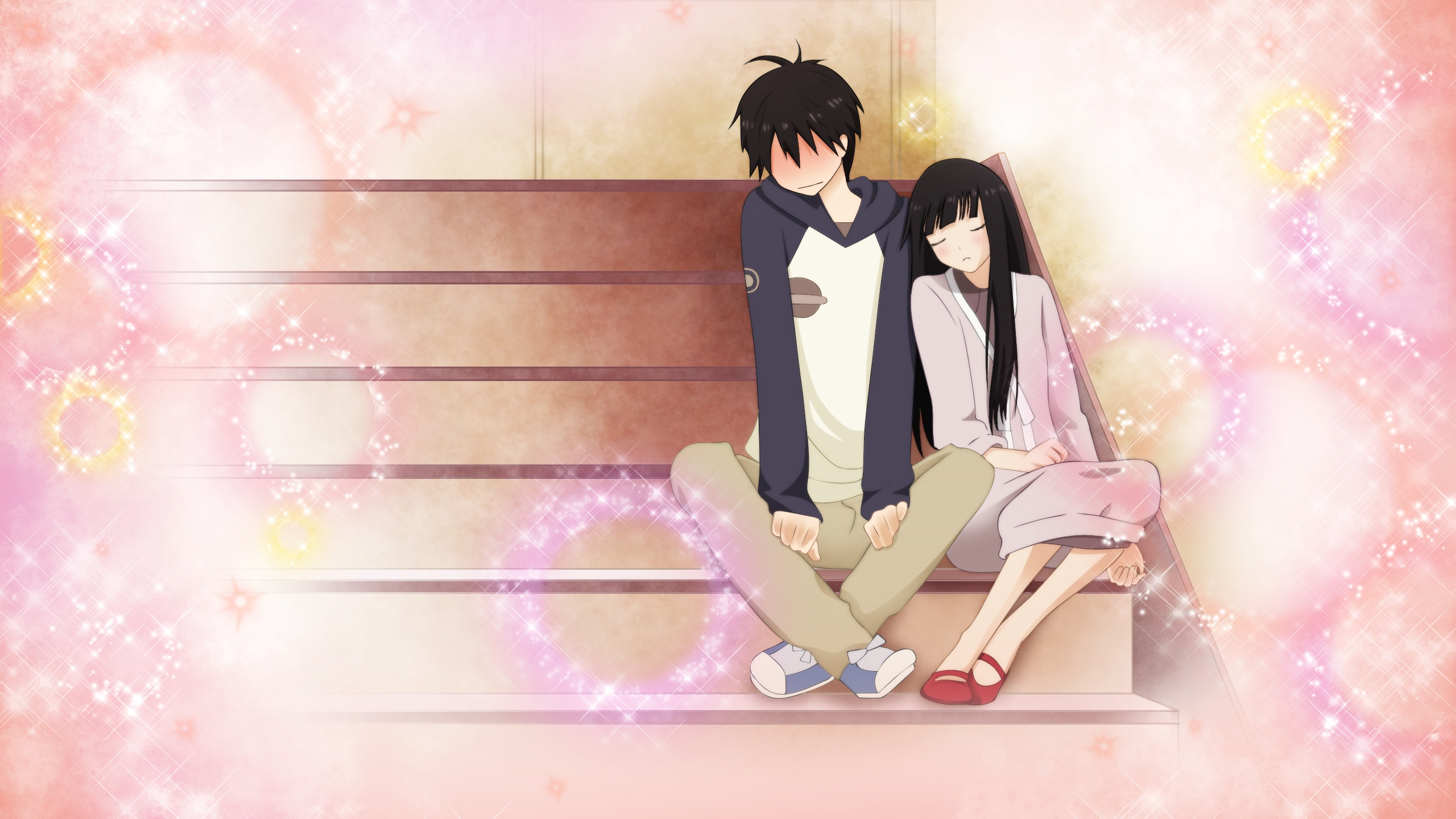 Обои kimi ni todoke, Манга, розовый, взаимодействие, мангака в разрешении 2560x1440