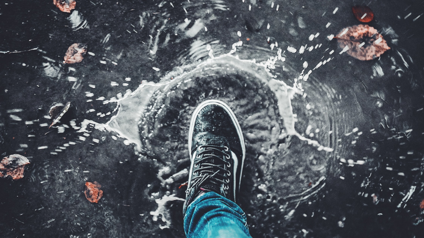 Обои Серый Самолет, вода, космос, графика, иллюстрация в разрешении 1366x768