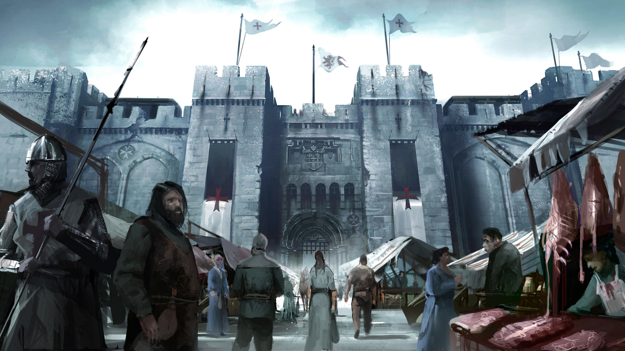 Обои assassins creed, компьютерная игра, игры, здание, убийца в разрешении 1280x720