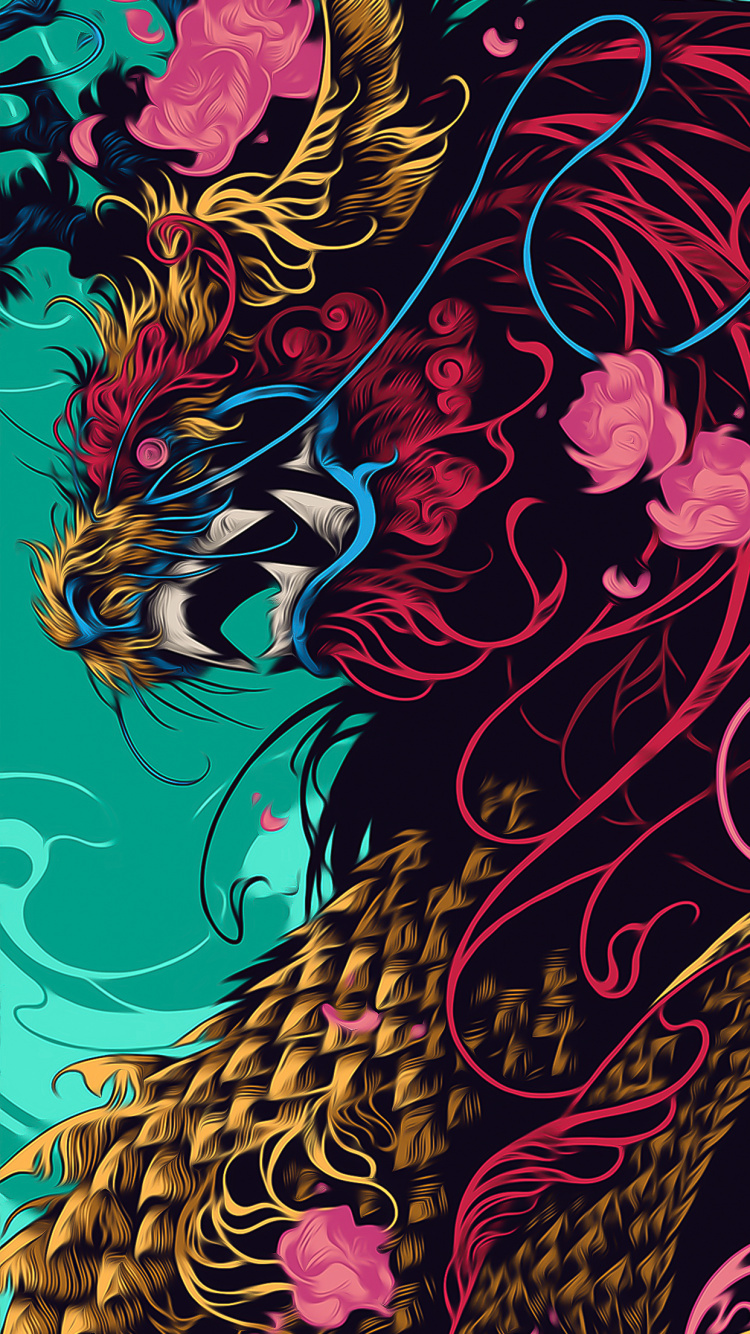 Обои ios, яблоко, арт, искусство, узор в разрешении 750x1334