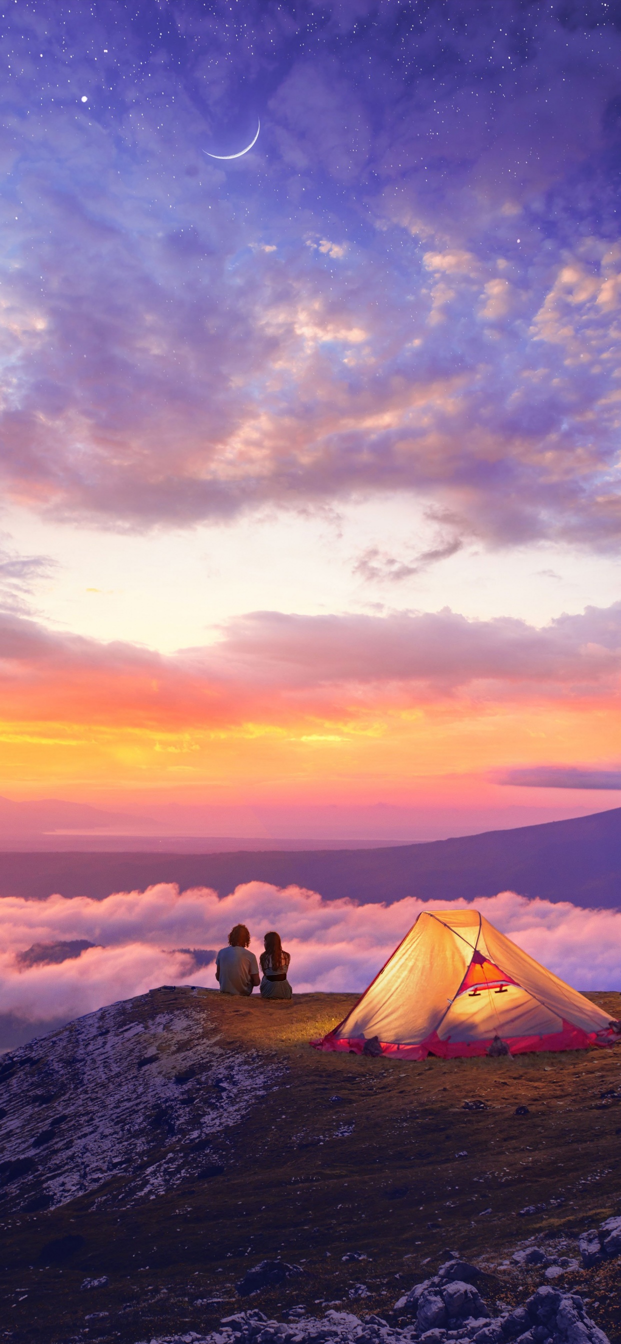 Обои шахе набат, арт, облако, атмосфера, палатка в разрешении 1242x2688