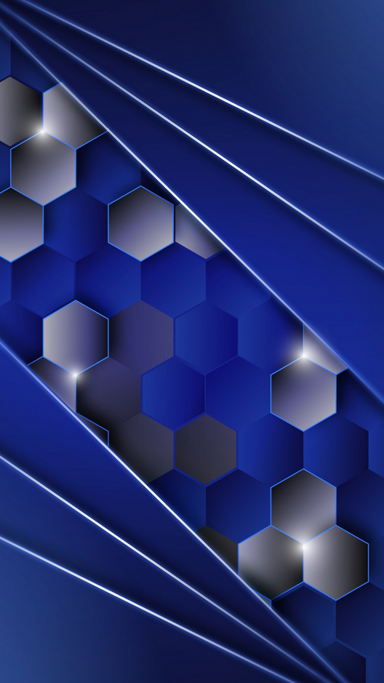 Обои синий, лазурный, линия, Фиолетовый, технологии в разрешении 750x1334