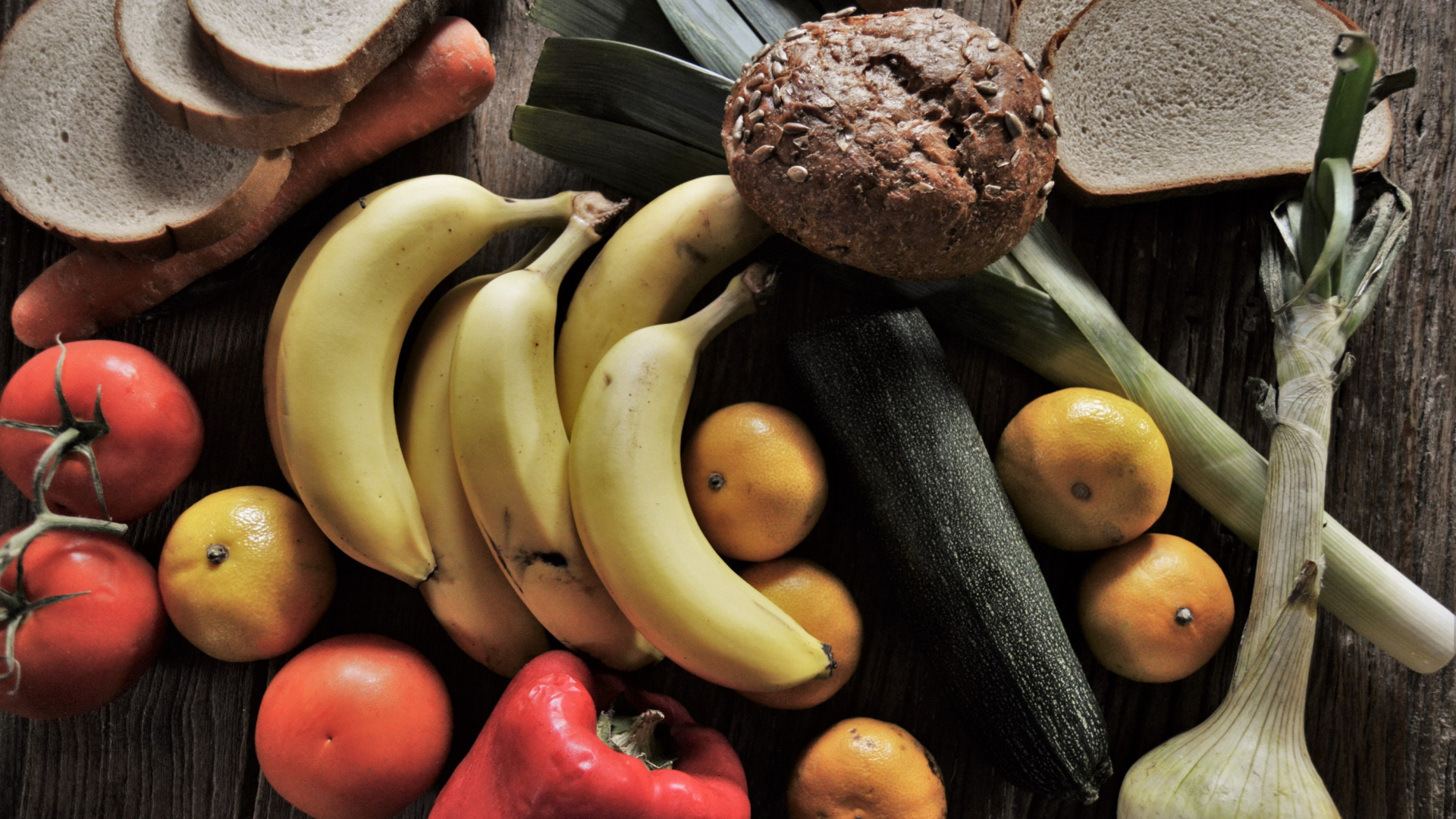 Обои банан, фрукты, пища, природные продукты, суперфуд в разрешении 1920x1080