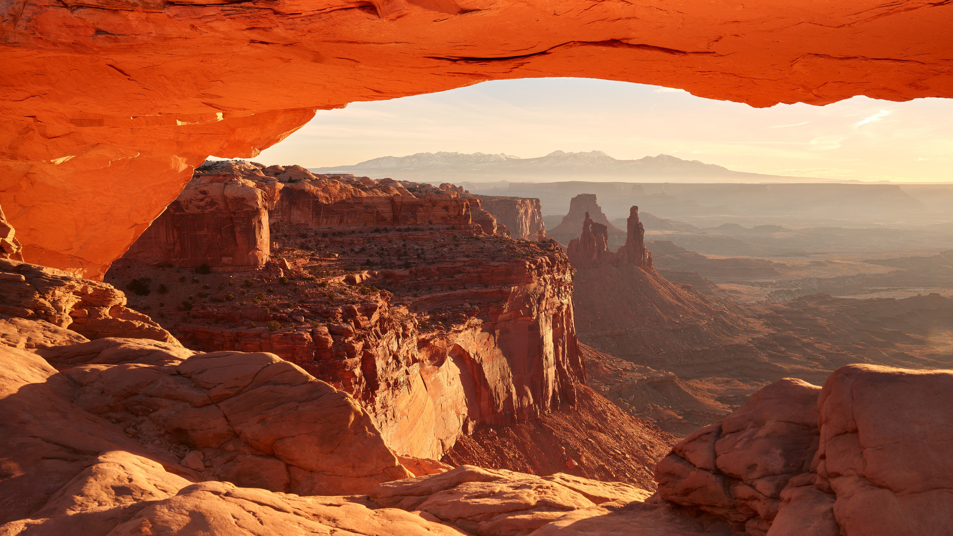 Обои Арка Меса, национальный парк, формирование, бесплодные земли, рок в разрешении 1920x1080