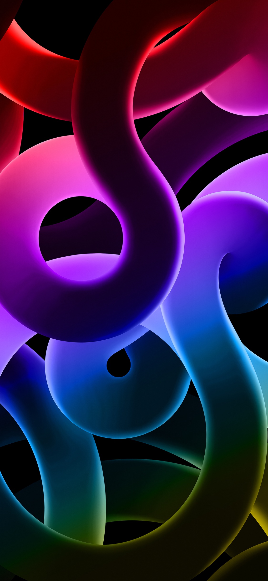 Обои фрактальное искусство, арт, Эпл, 10 9 дюймов, свет в разрешении 1125x2436