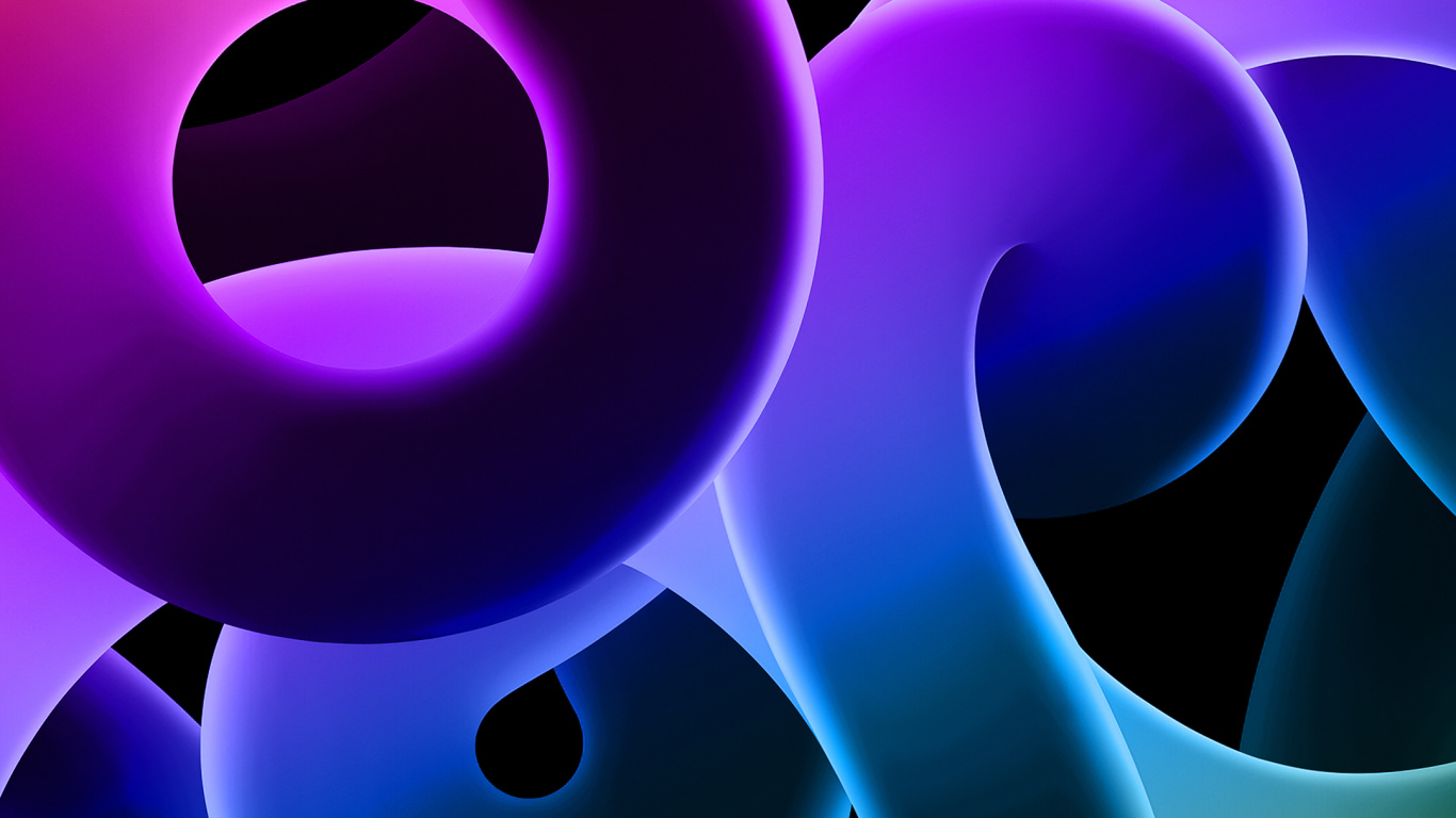 Обои фрактальное искусство, арт, Эпл, 10 9 дюймов, свет в разрешении 1366x768