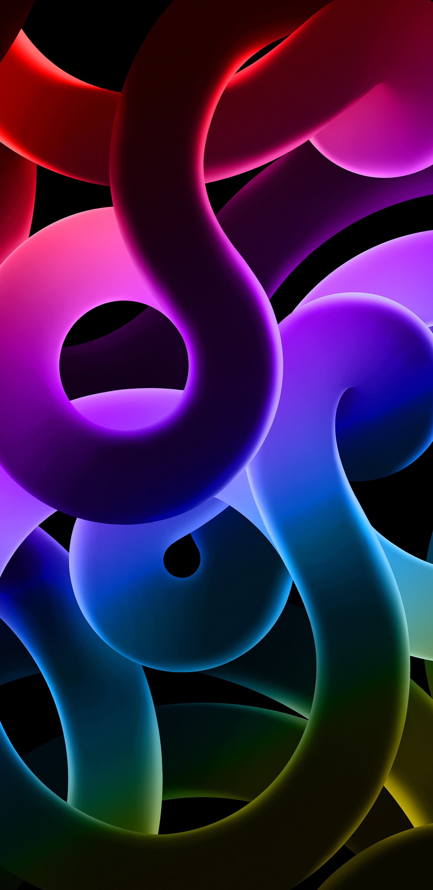 Обои фрактальное искусство, арт, Эпл, 10 9 дюймов, свет в разрешении 1440x2960