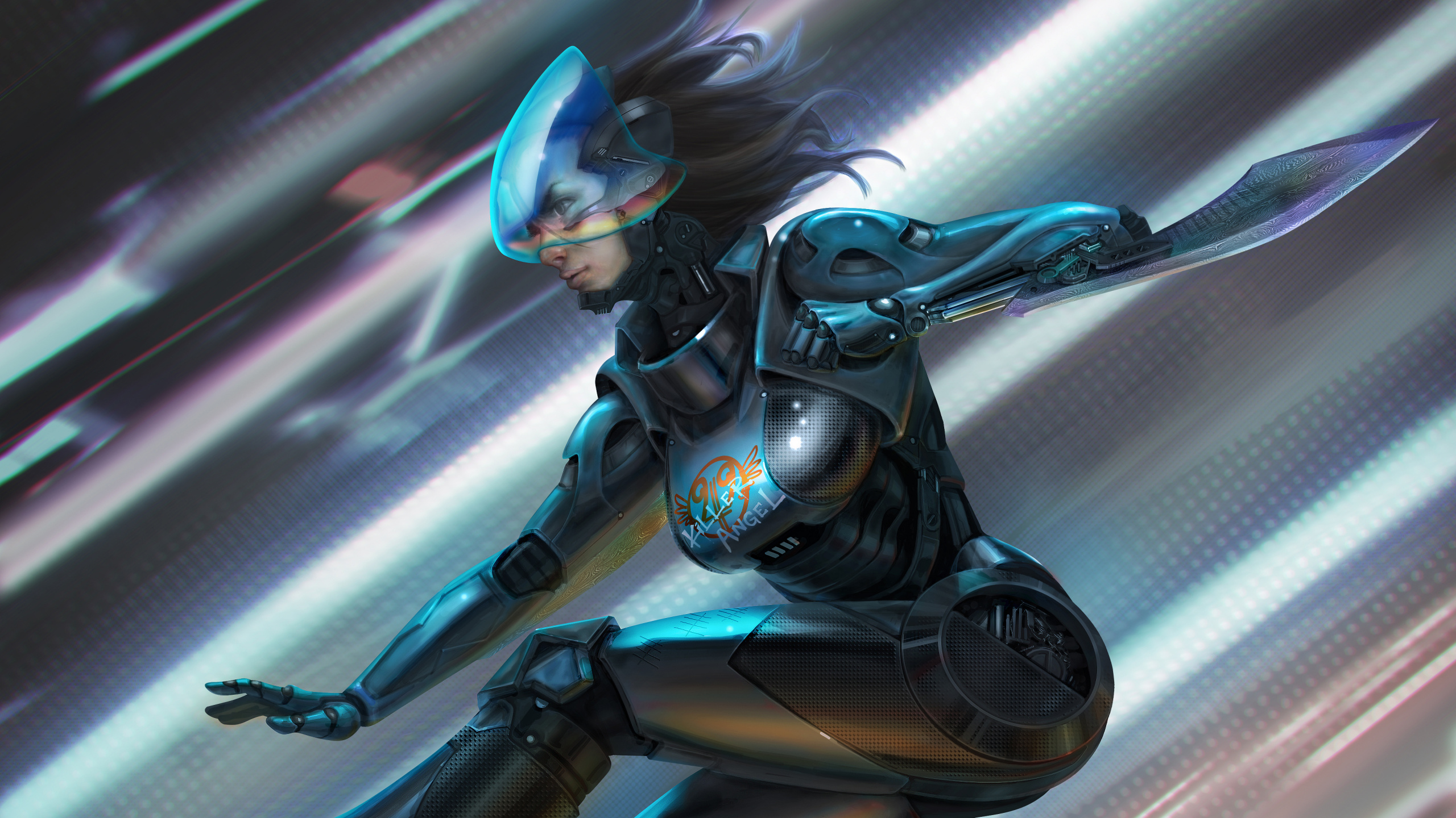 Обои Алита Боевой Ангел, Боевой Ангел Алита, Алита, Моторбол, меха в разрешении 2560x1440