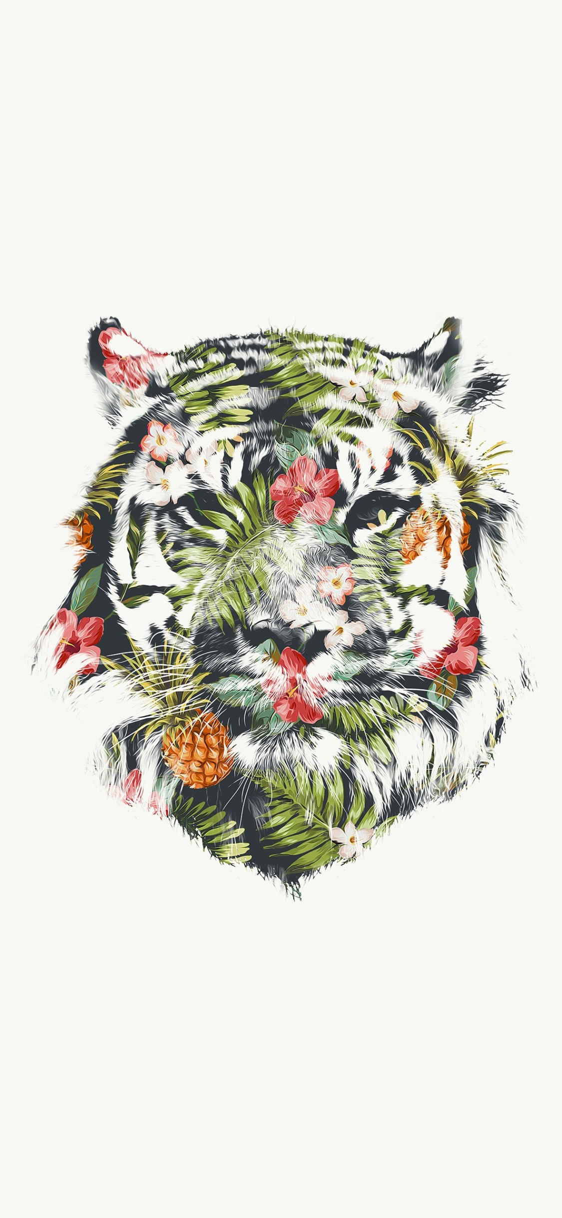 Обои футболка, балахон, футболка тропический, одежда, эскимосский тропический тигр в разрешении 1125x2436