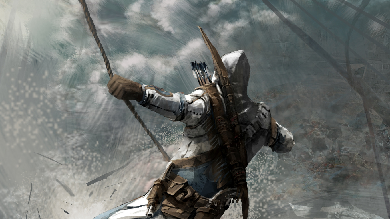 Обои Assassins Creed III, assassins creed, Эцио Аудиторе, Коннор кенуэй, ubisoft в разрешении 1366x768