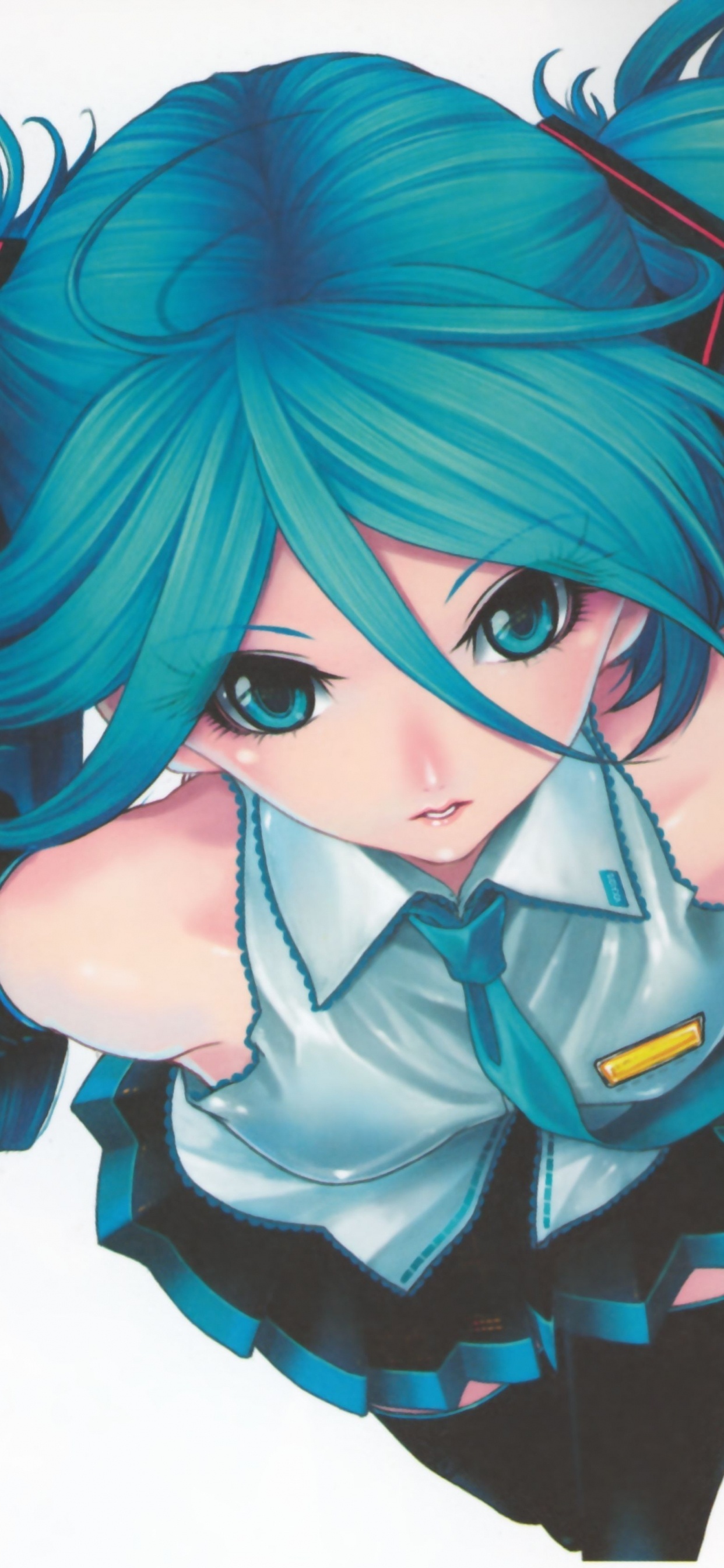 Обои Хацунэ Мику, вокалоид, мультфильм, Аква, аниме в разрешении 1242x2688