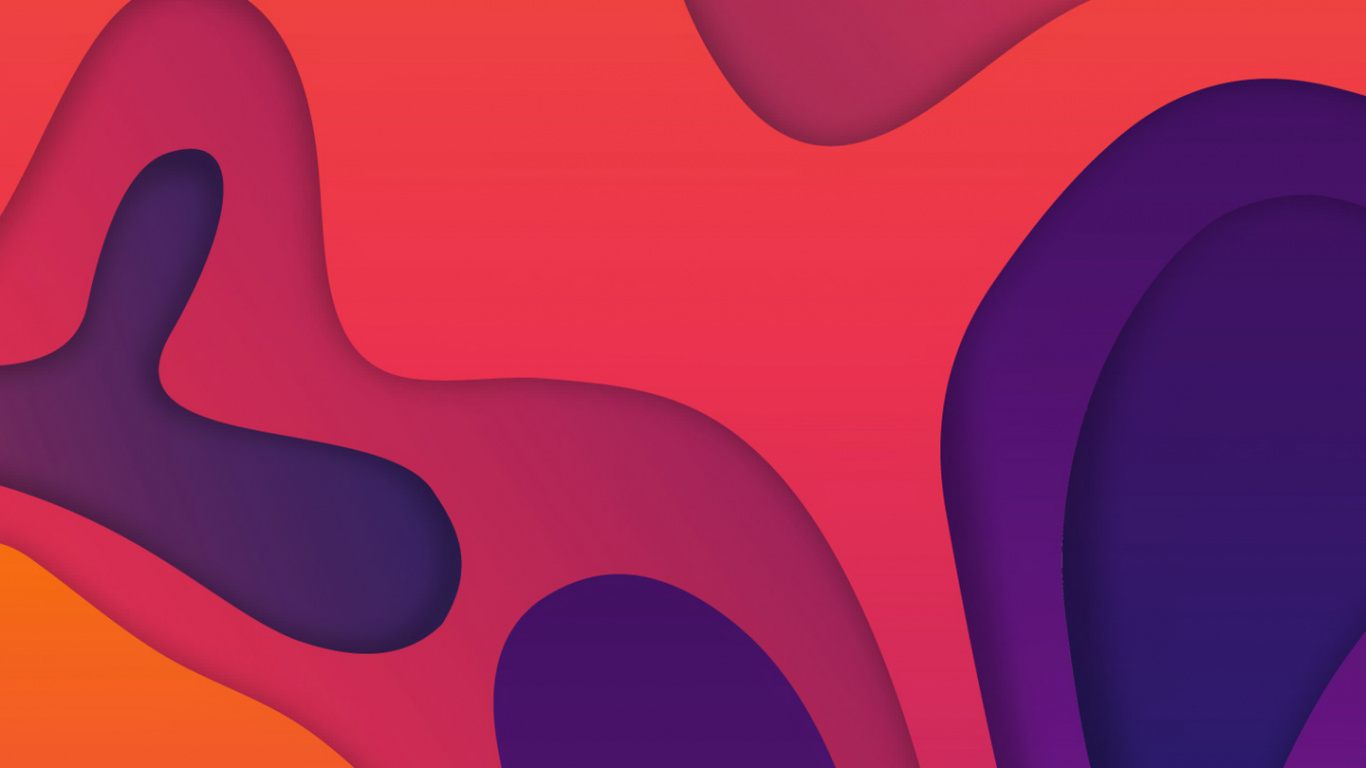 Обои узор, iOS 16, красочность, пурпур, Оранжевый цвет в разрешении 1366x768