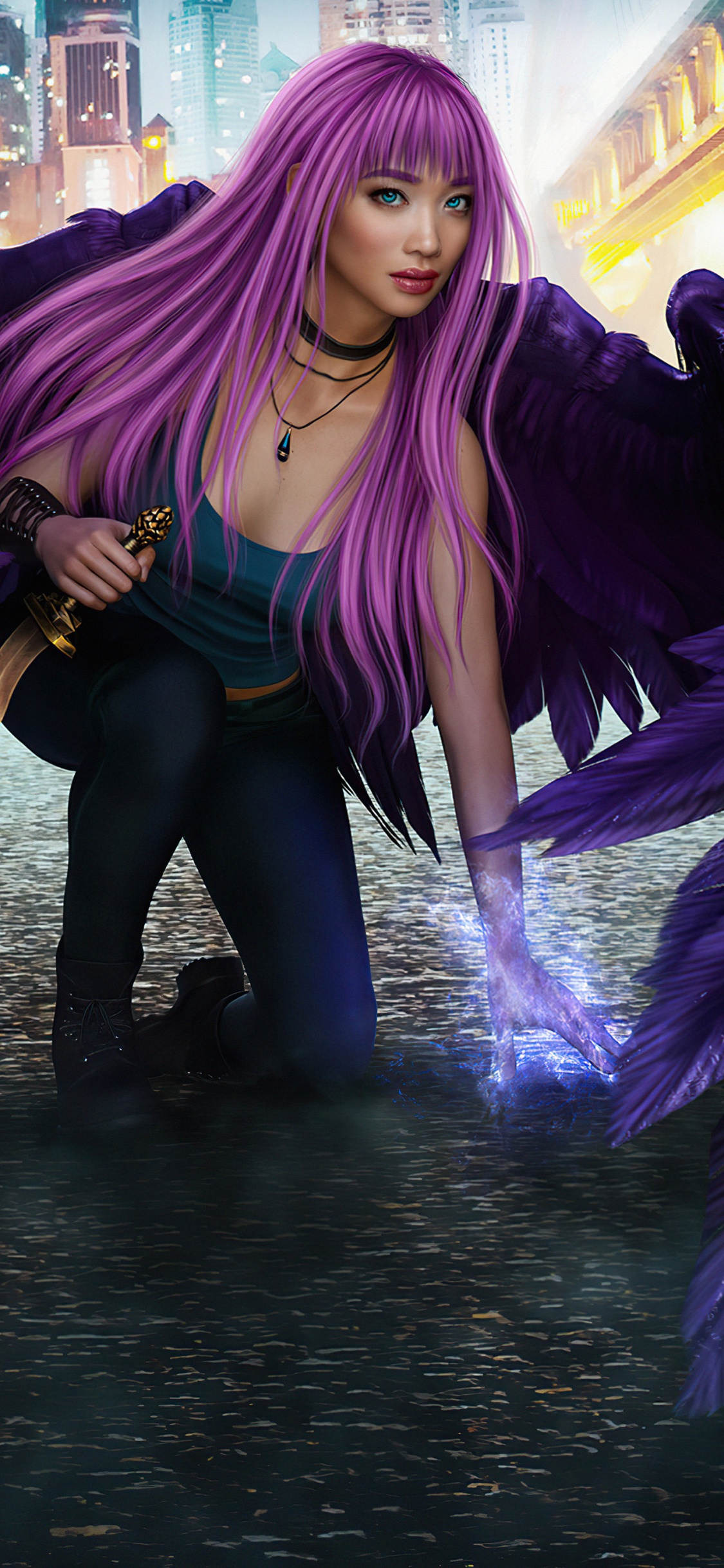 Обои графика, цифровое искусство, арт, дизайн, верхняя одежда в разрешении 1125x2436