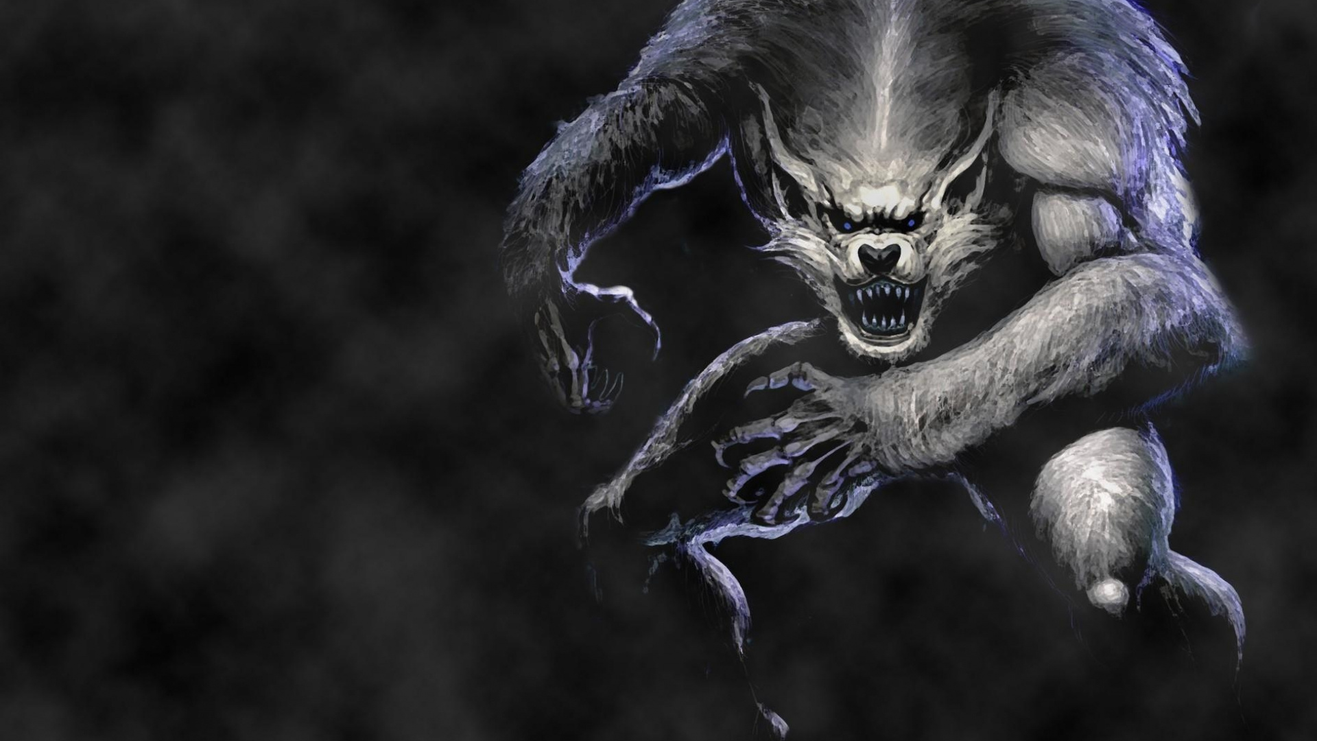 Обои мифическое существо, вымышленный персонаж, черно белое, морда, организм в разрешении 1920x1080