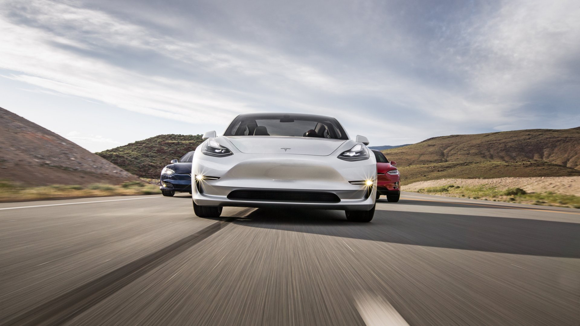 Обои Tesla Model X, 2016 Тесла Модель S, авто, спорткар, дорога в разрешении 1920x1080