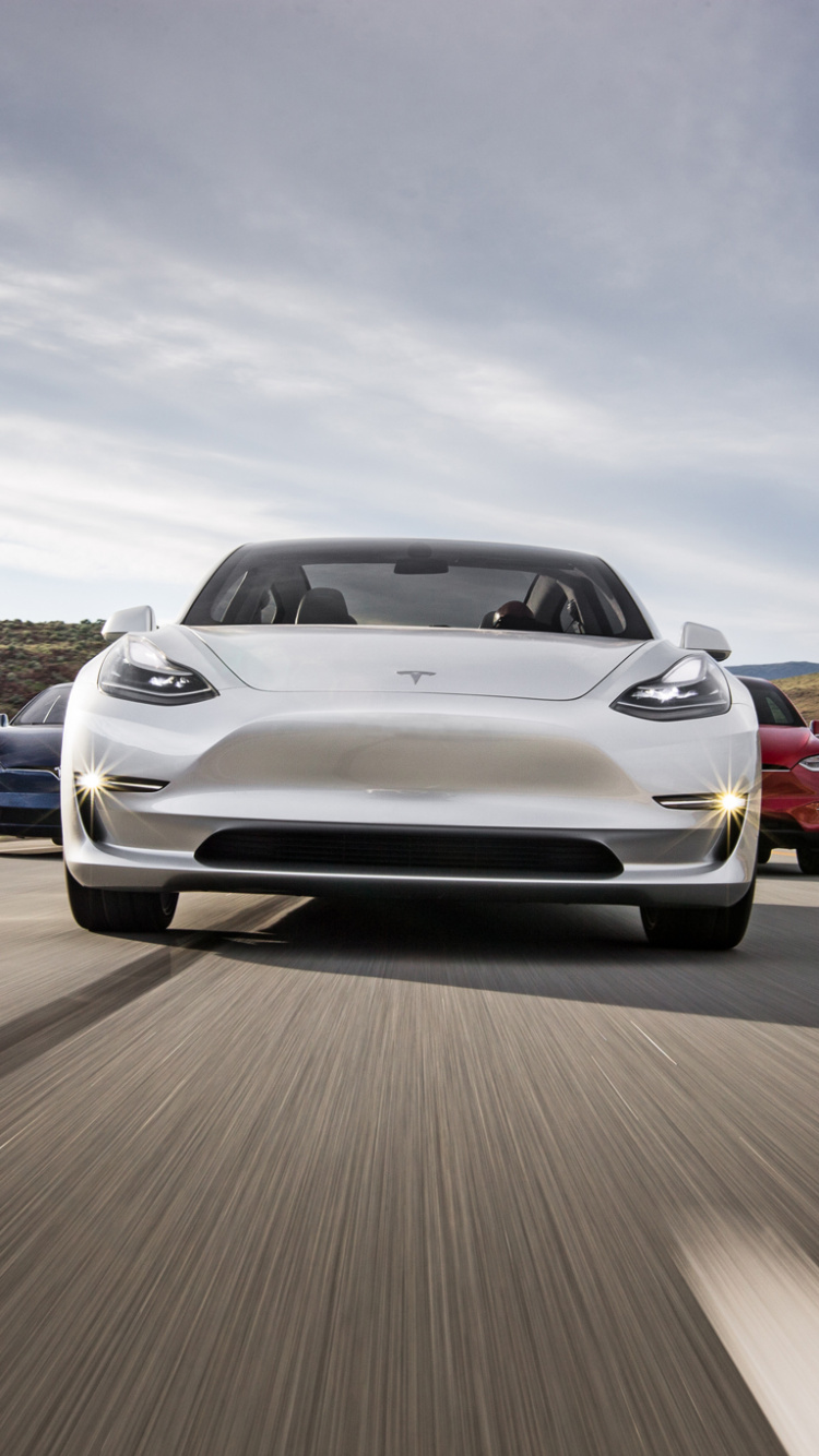 Обои Tesla Model X, 2016 Тесла Модель S, авто, спорткар, дорога в разрешении 750x1334