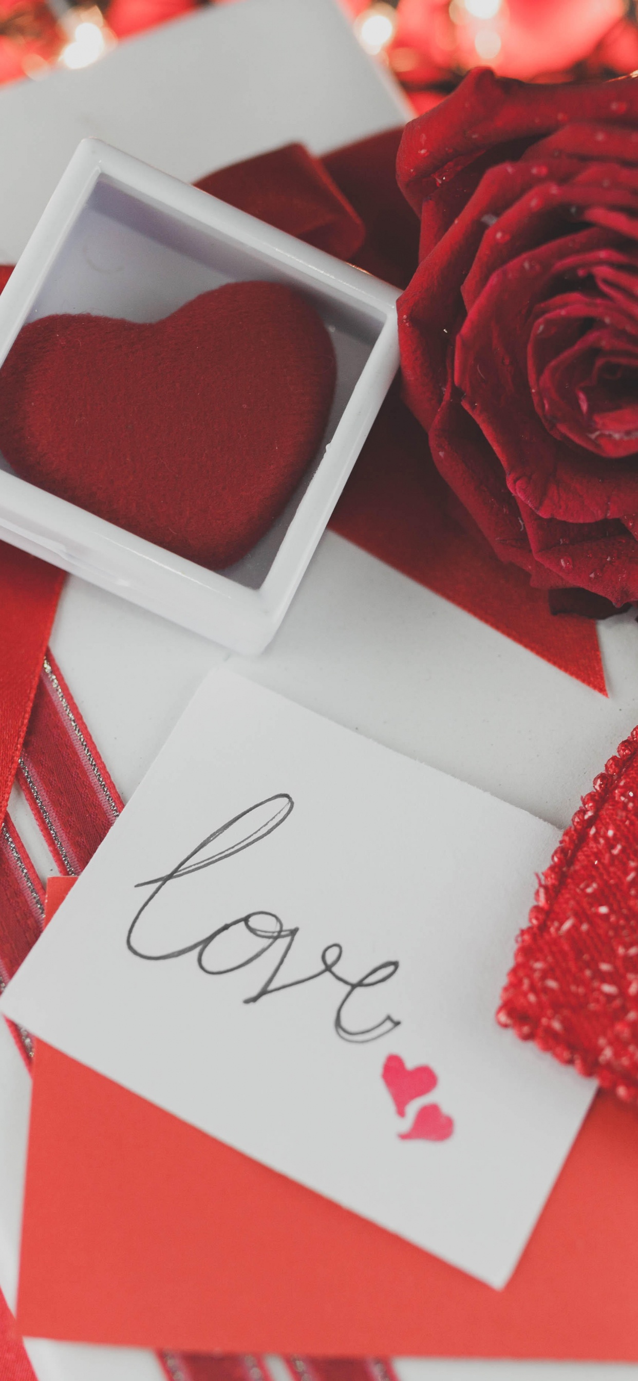 Обои День Святого Валентина, Роза, цветок, сад роз, красный цвет в разрешении 1242x2688