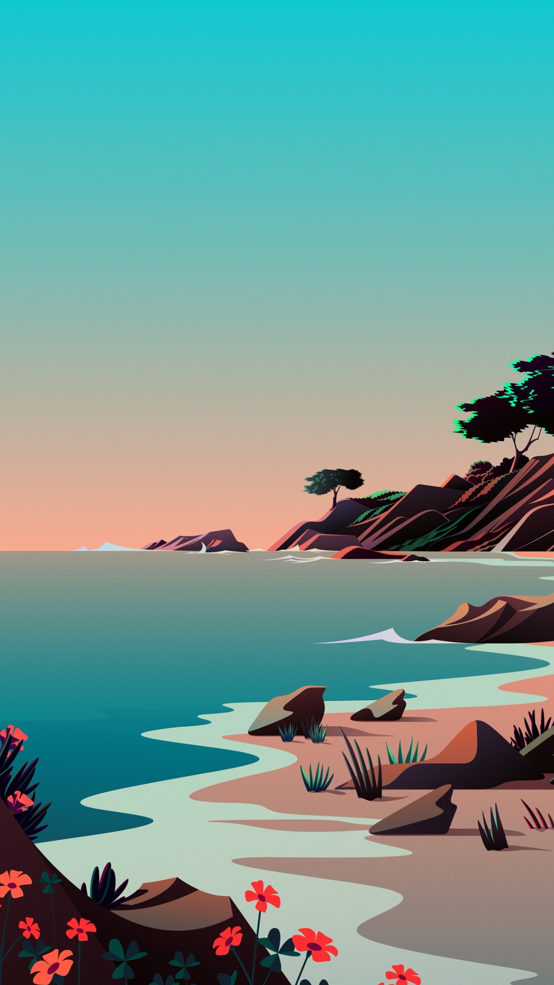 Обои ios, яблоко, iOS 14, вода, экорегион в разрешении 1080x1920