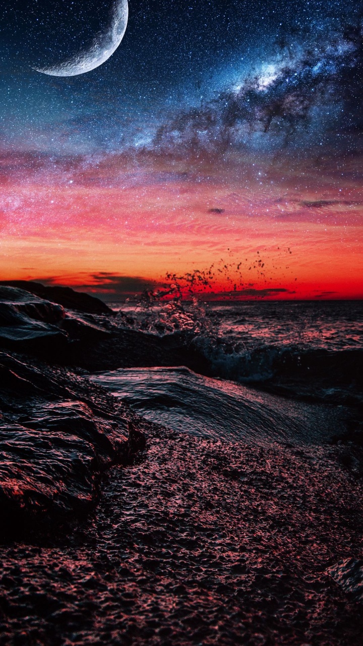 Обои облако, вода, атмосфера, жидкий, послесвечение в разрешении 720x1280