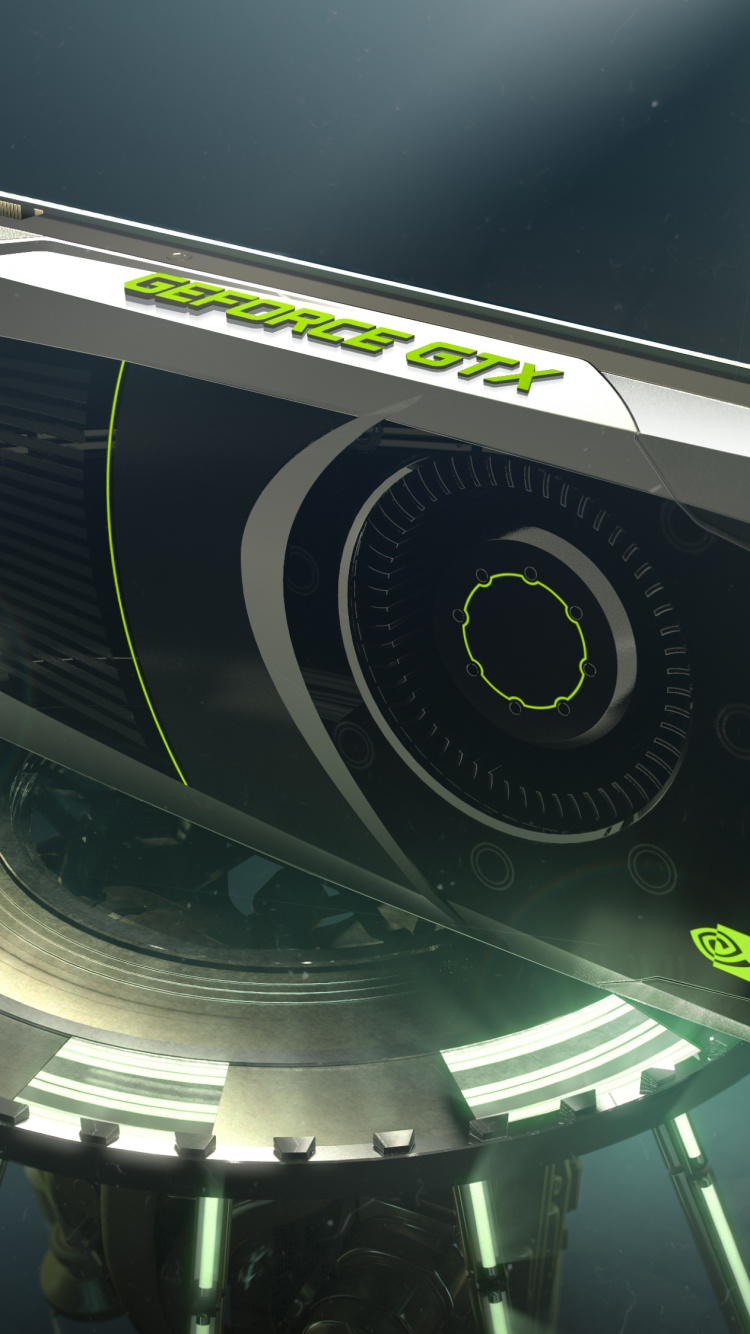 Обои nvidia, geforce, Графический процессор, технологии, объектив камеры в разрешении 750x1334