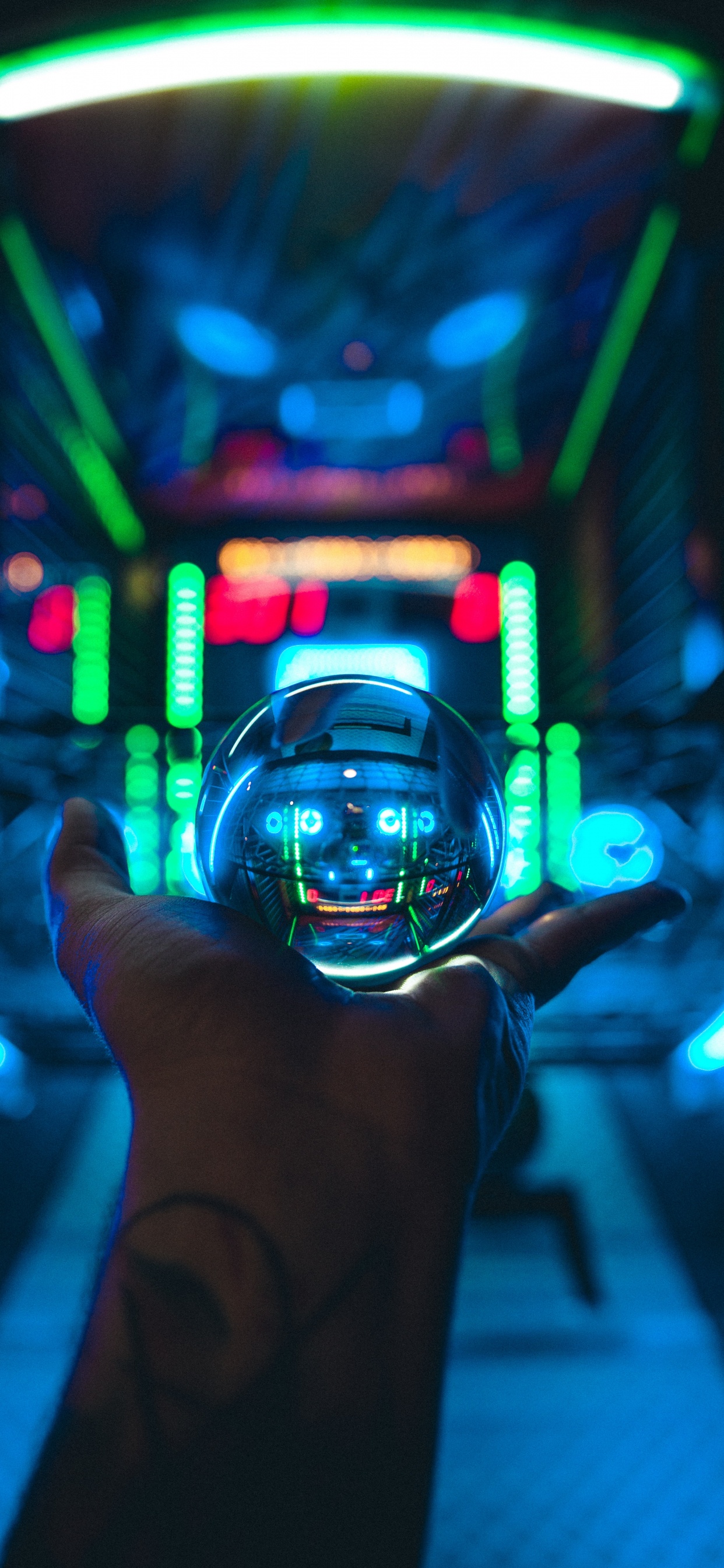 Обои синий, свет, зеленый, электроника, освещение в разрешении 1242x2688