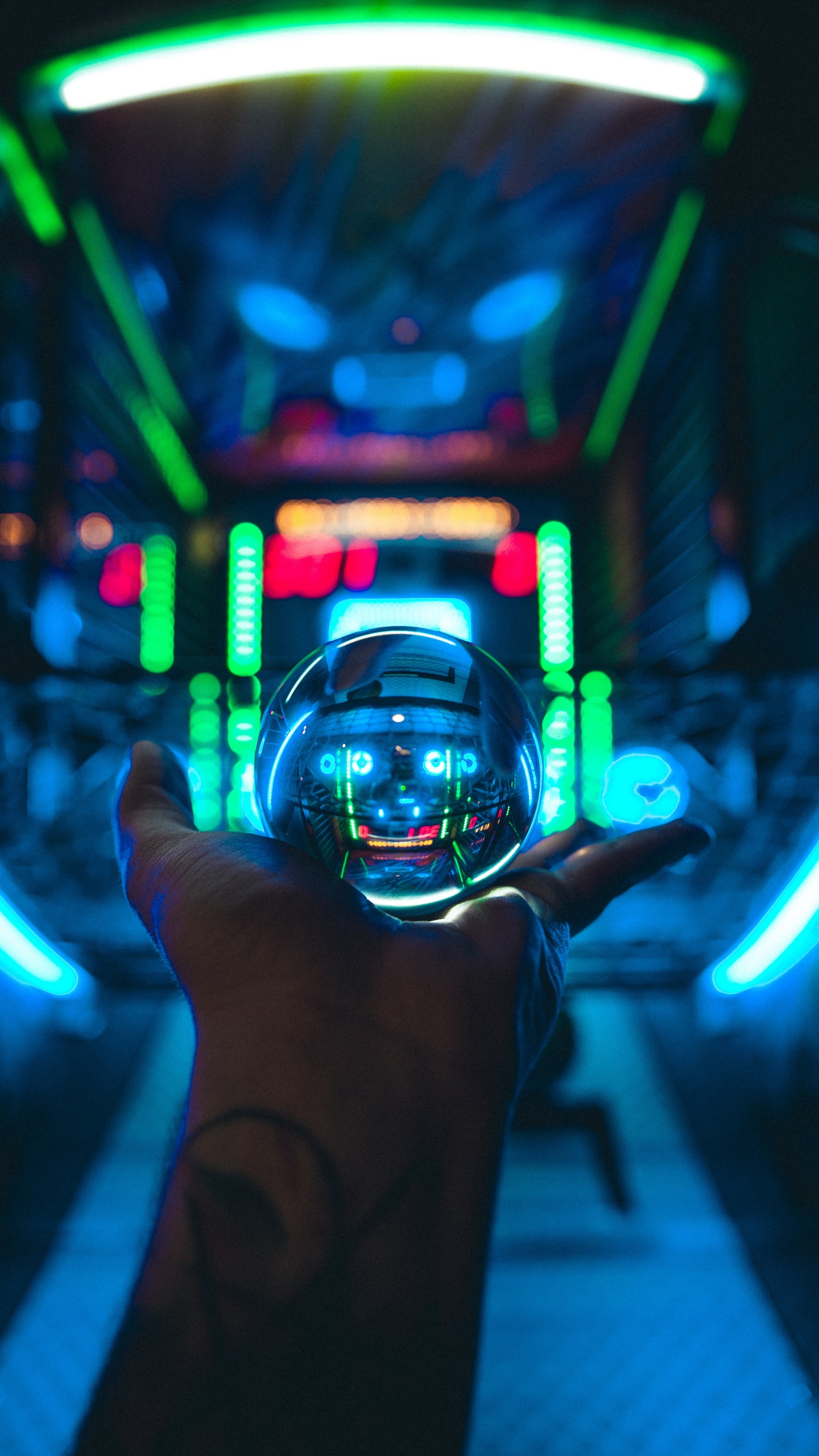 Обои синий, свет, зеленый, электроника, освещение в разрешении 1440x2560