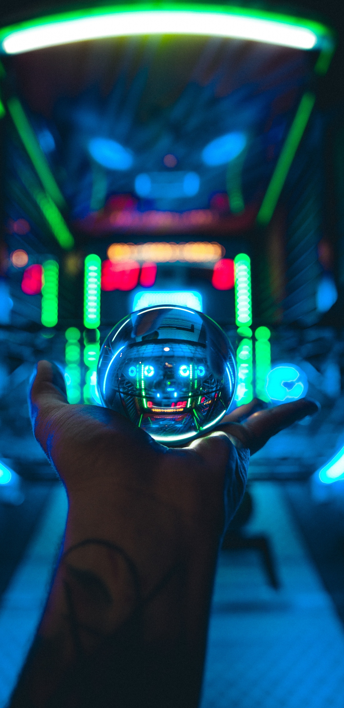 Обои синий, свет, зеленый, электроника, освещение в разрешении 1440x2960