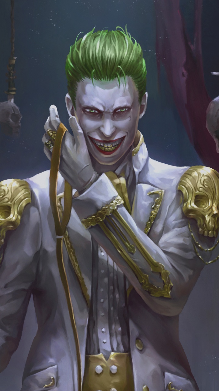 Обои Джокер, Харли Квинн, Бэтмен, компьютерная игра, игры в разрешении 720x1280