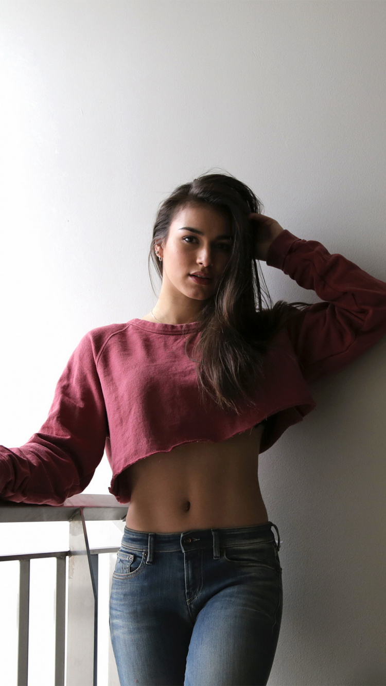 Обои красота, мышца, ткань, живот, рукав в разрешении 750x1334