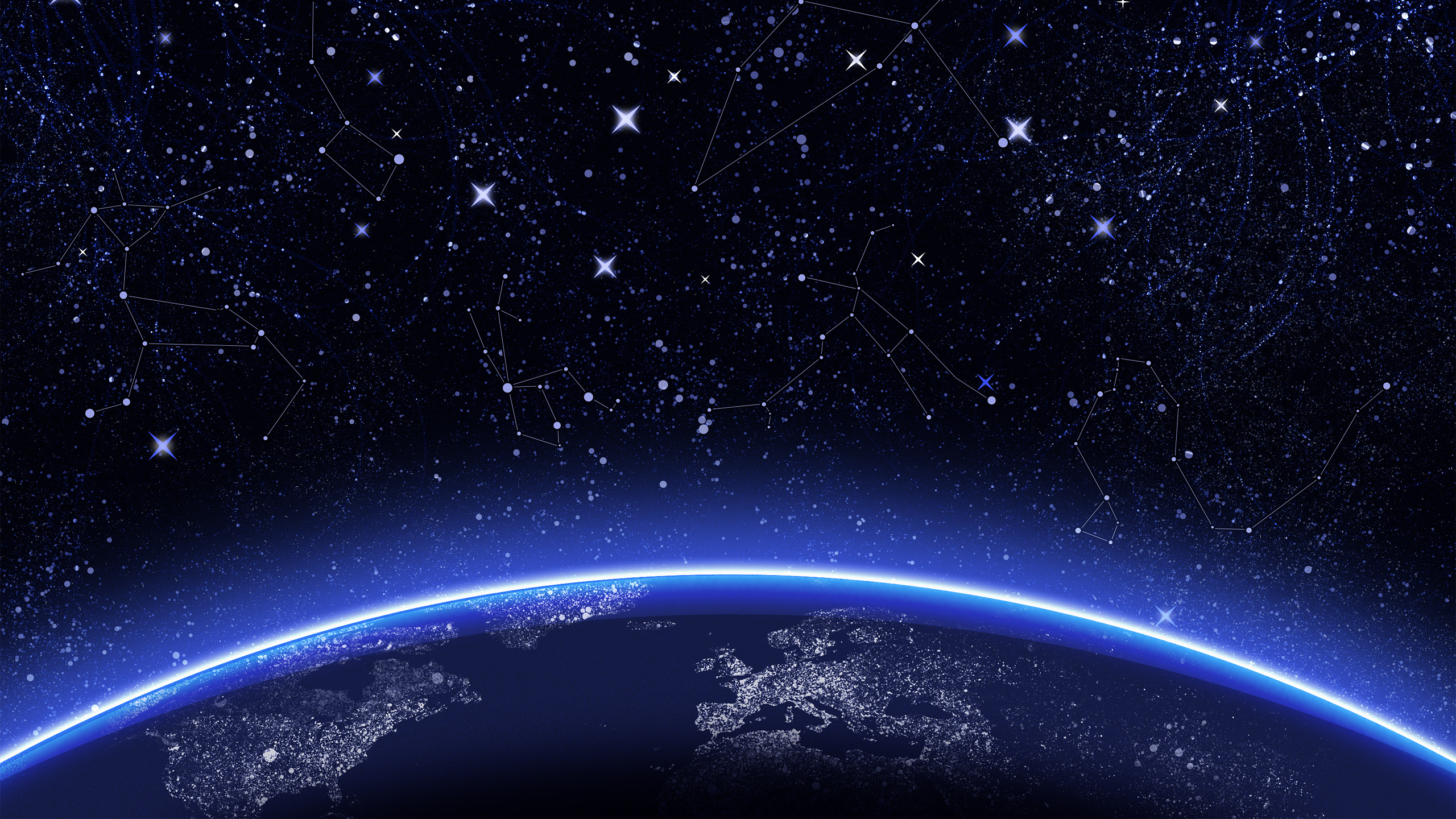 Обои Созвездие, звезда, атмосфера, космическое пространство, астрономический объект в разрешении 2560x1440