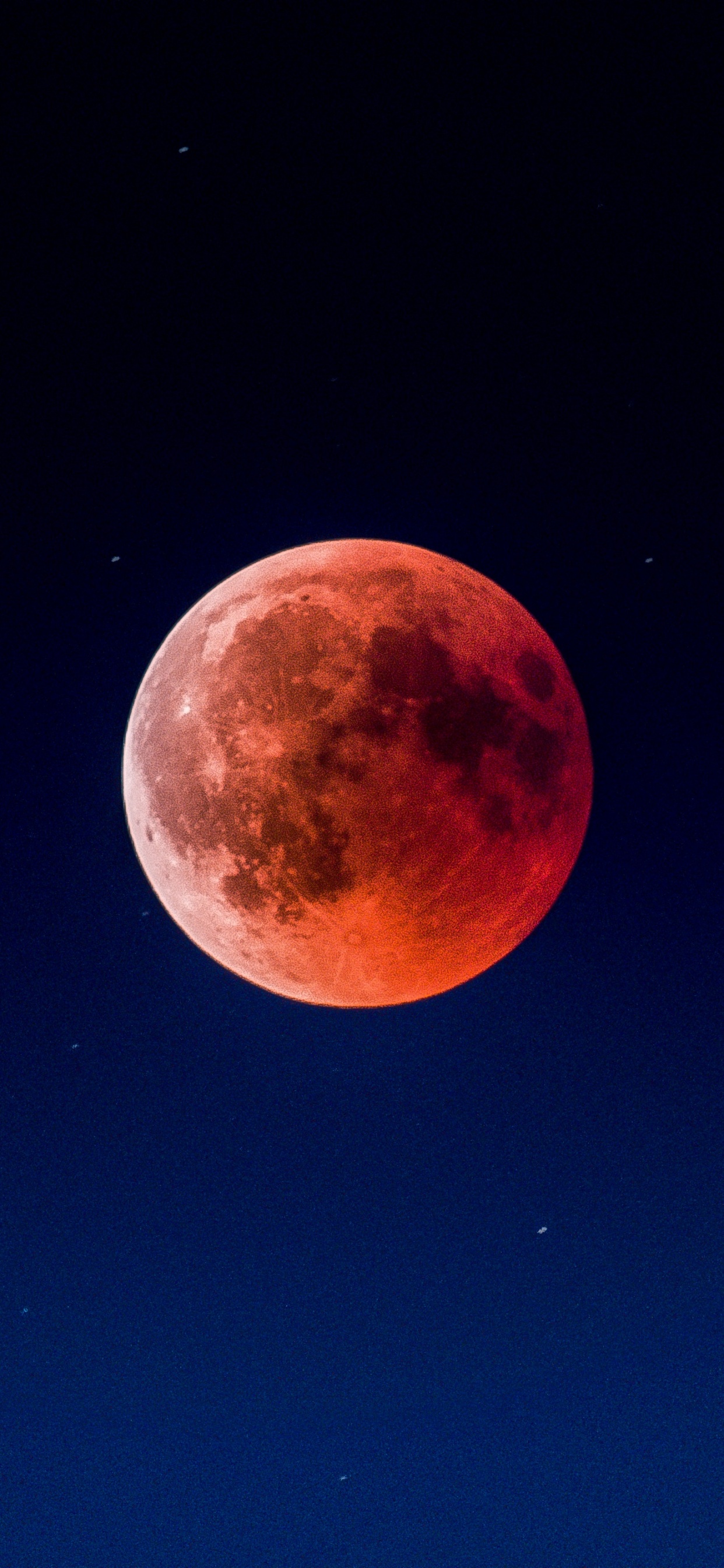 Обои лунное затмение, луна, затмение, небесное явление, атмосфера в разрешении 1242x2688