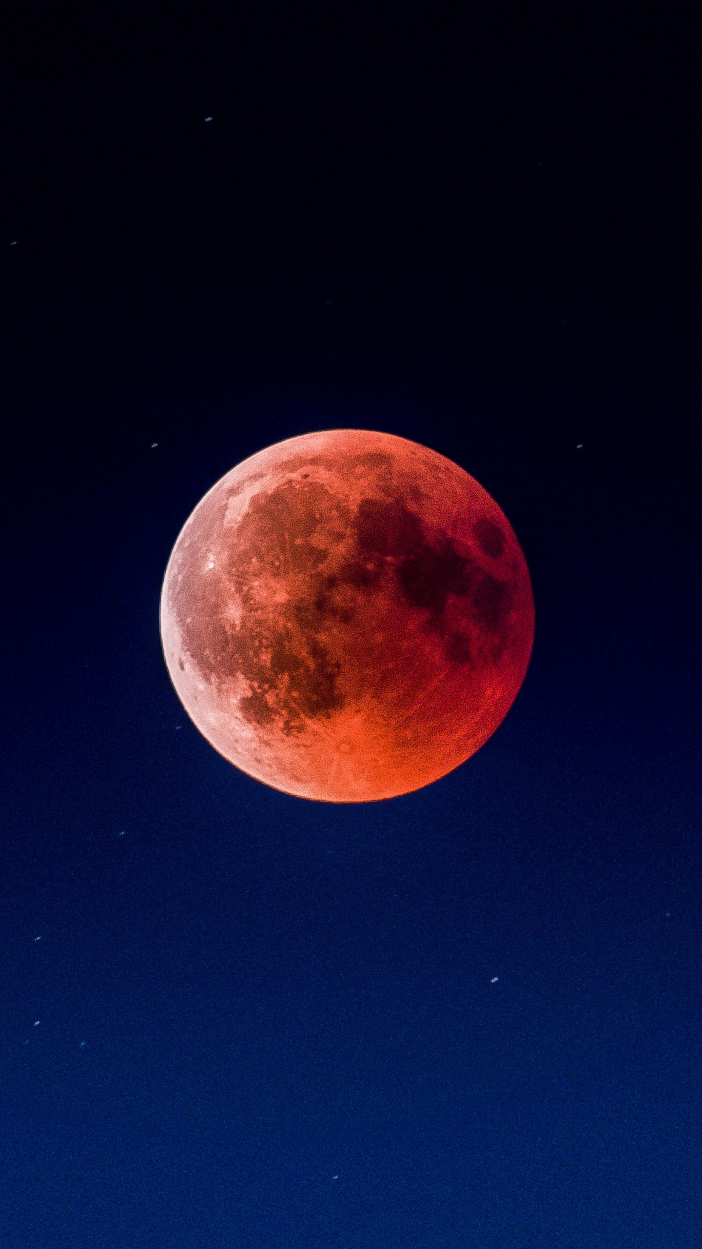 Обои лунное затмение, луна, затмение, небесное явление, атмосфера в разрешении 1440x2560