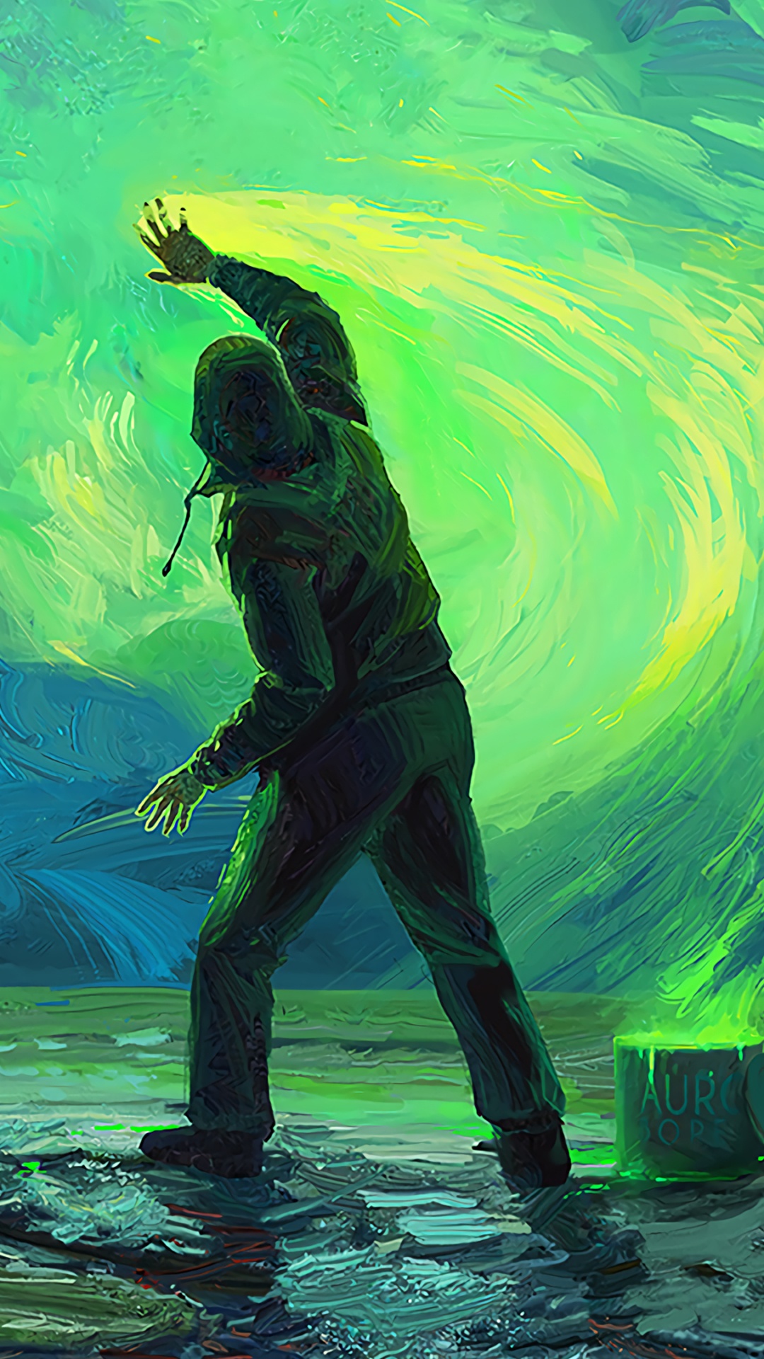 Обои живопись, арт, абстрактное искусство, Люди в природе, природа в разрешении 1080x1920