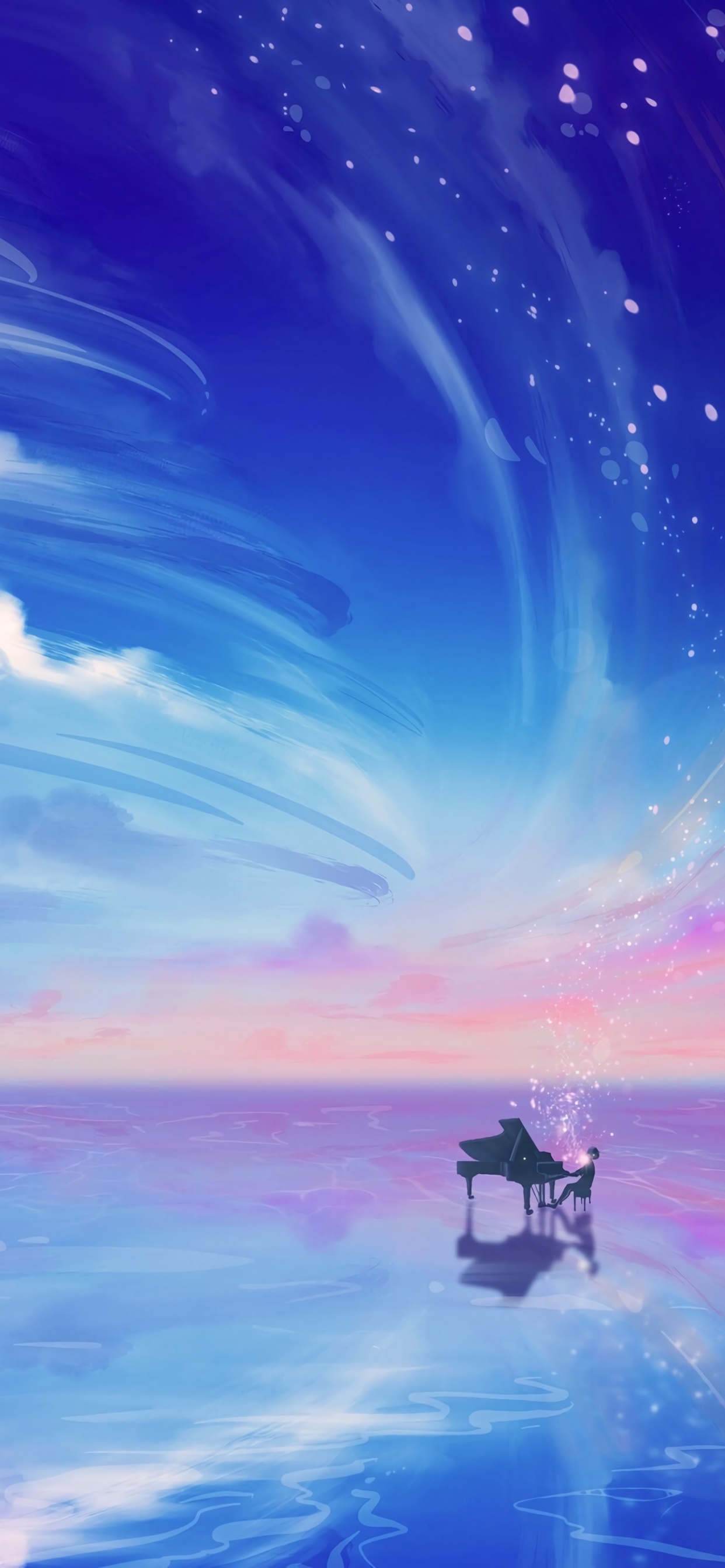 Обои атмосфера, облако, иллюстрация, космос, спокойный в разрешении 1242x2688