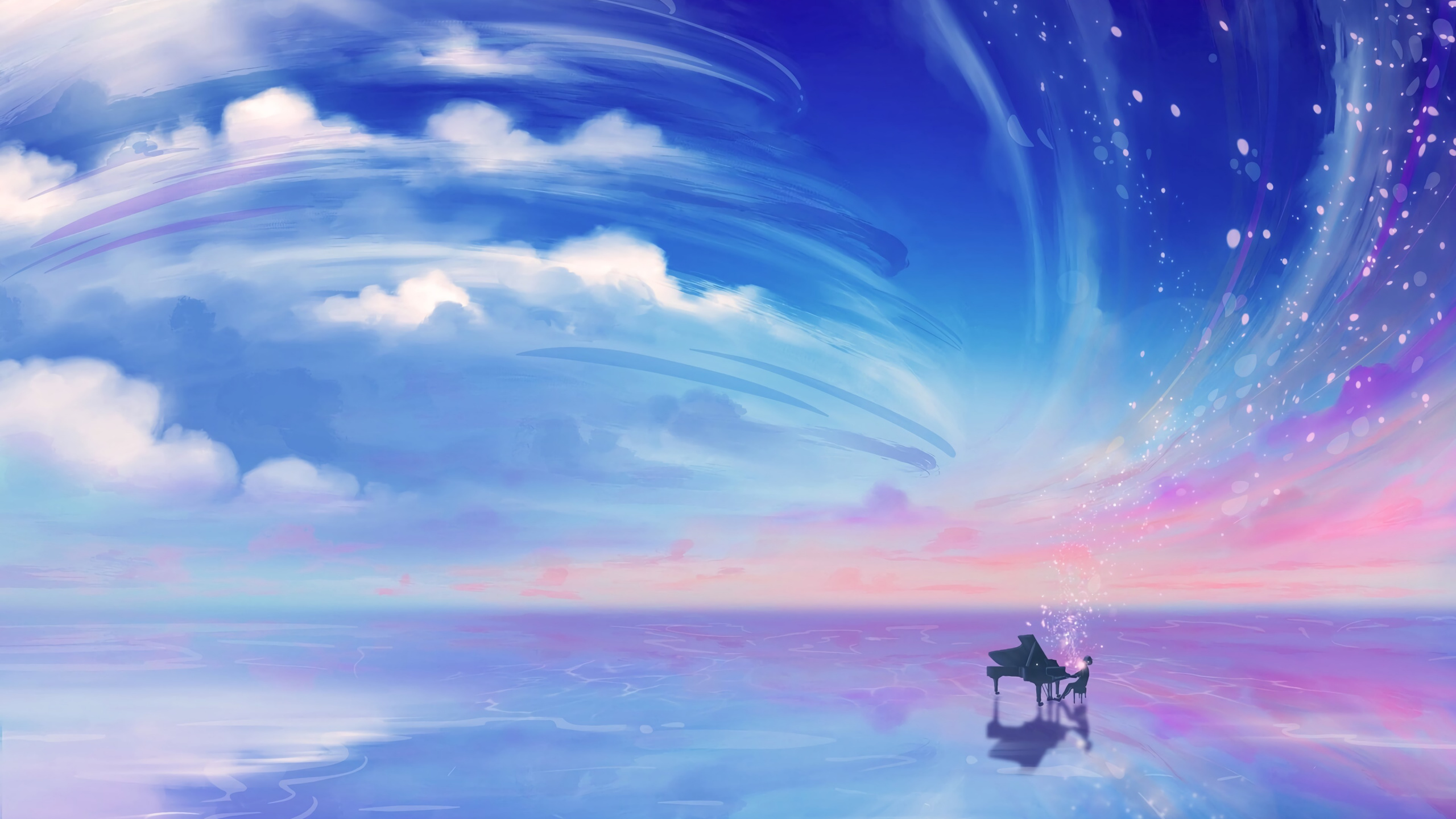 Обои атмосфера, облако, иллюстрация, космос, спокойный в разрешении 2560x1440