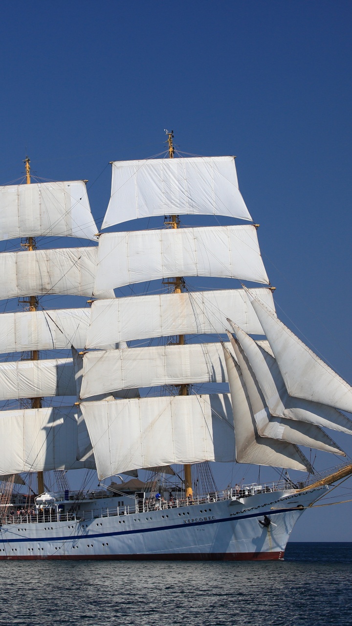 Обои парусник, Бригантина, Барка, баркентины, высокий корабль в разрешении 720x1280