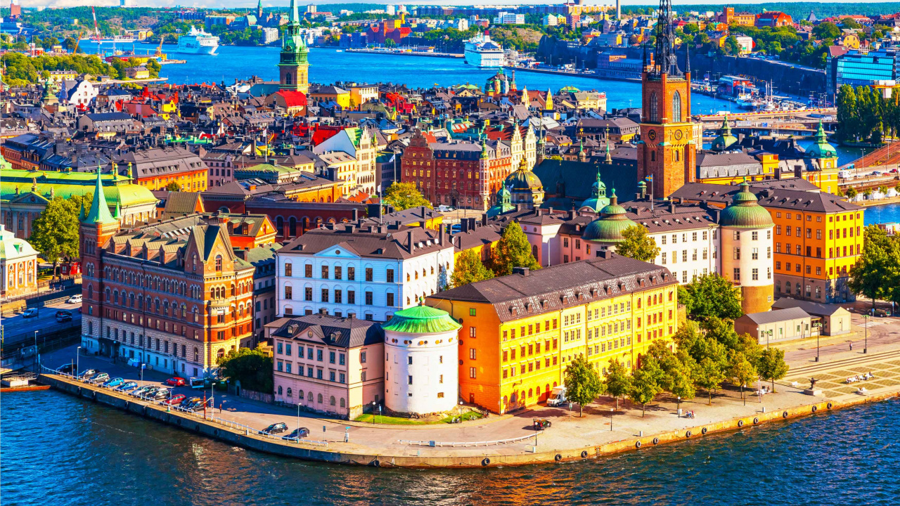 Обои Копенгаген, город, городской пейзаж, городок, ориентир в разрешении 1280x720