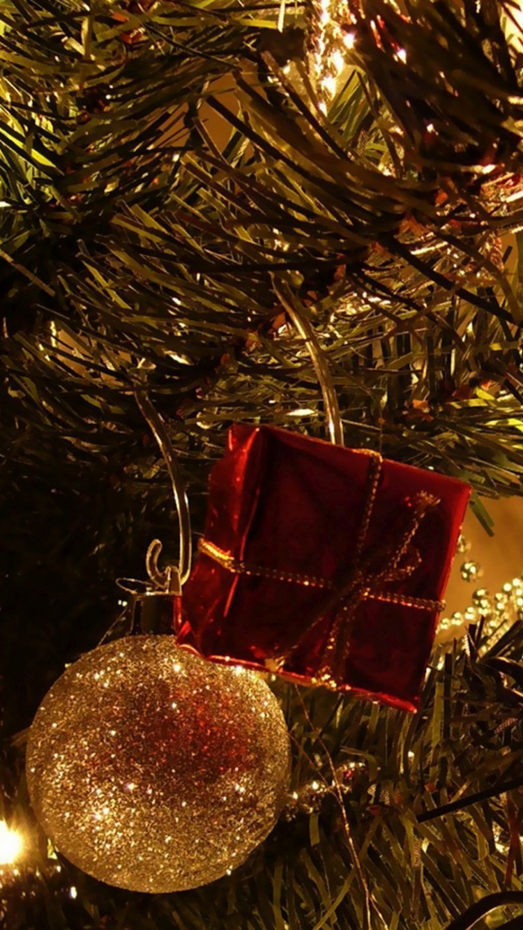 Обои елка, рождественский орнамент, Рождество, Рождественские украшения, Рождественские огни в разрешении 750x1334