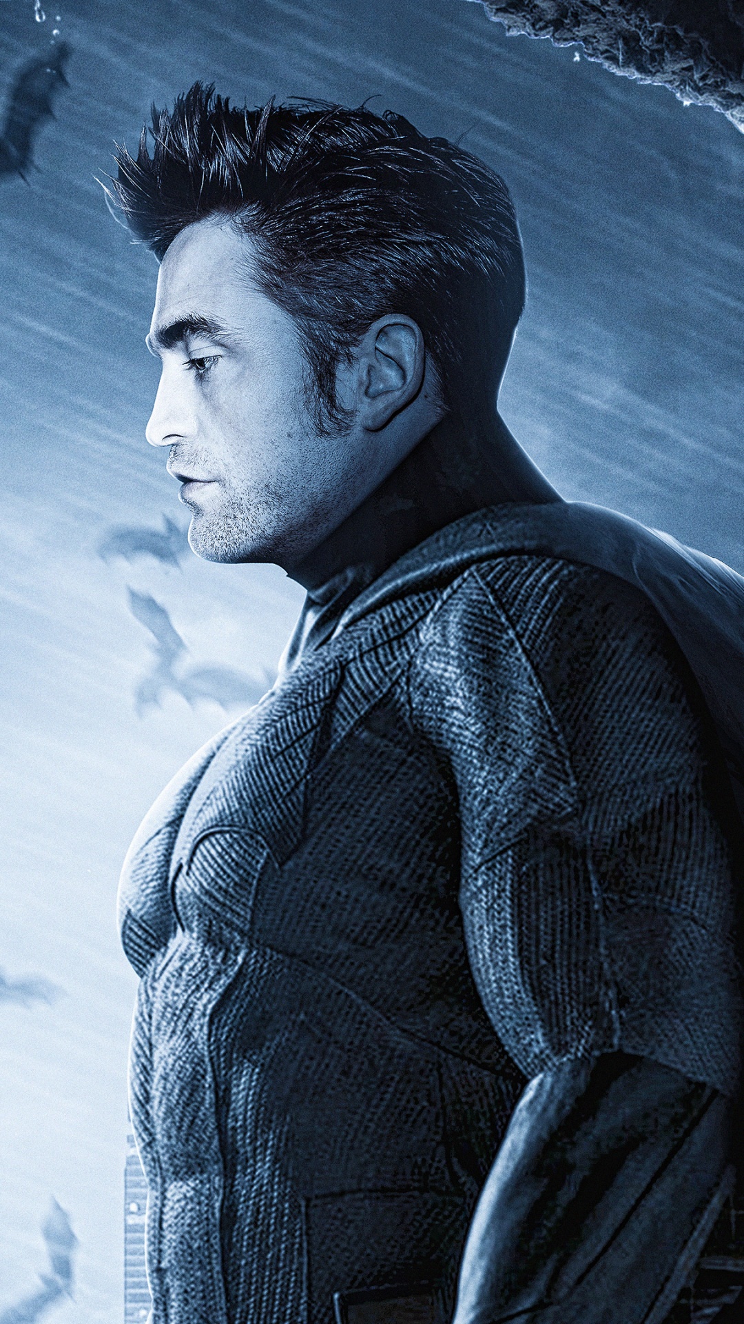 Обои Черный Белый - М, темнота, глаз, человек, иллюстрация в разрешении 1080x1920