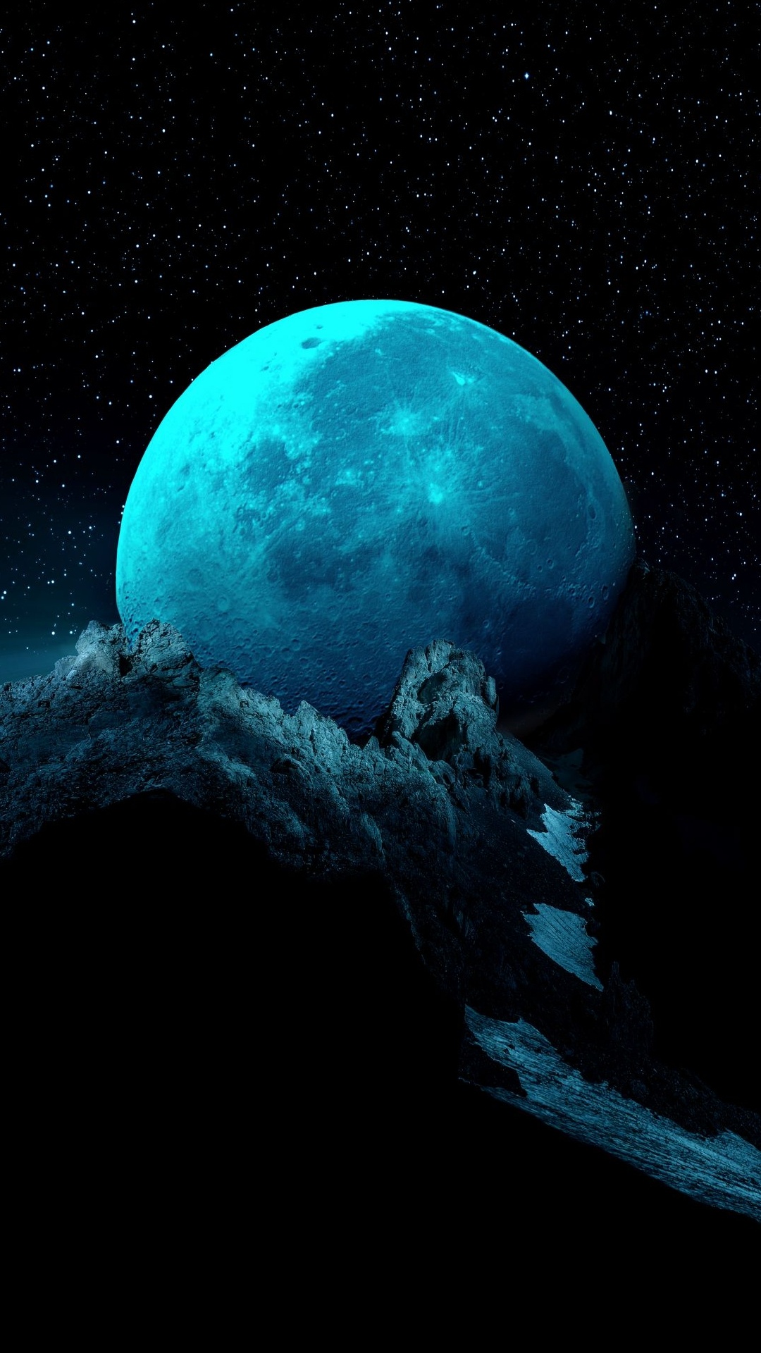 Обои луна, земля, атмосфера земли, атмосфера, мир в разрешении 1080x1920