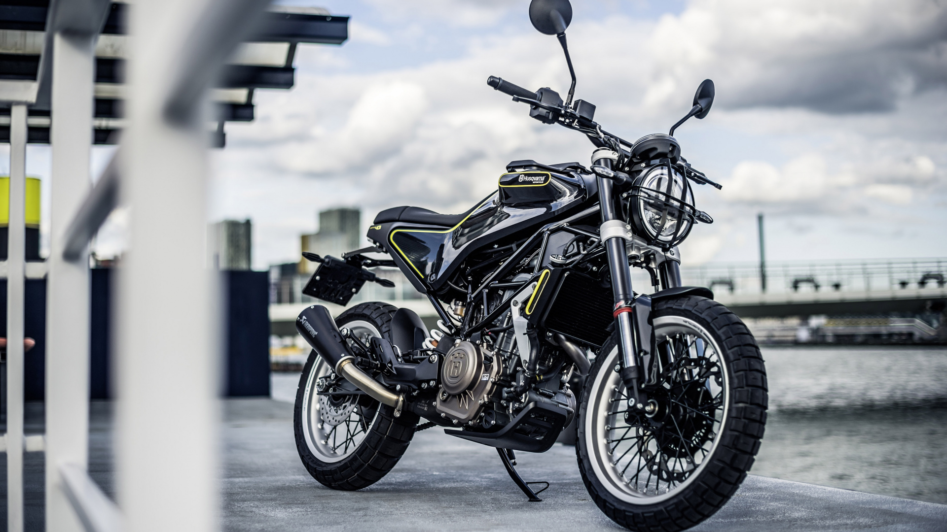 Обои 2019 бензопила Husqvarna 401 SVARTPILEN, мотоцикл, мотоциклы Husqvarna, авто, автомобильные шины в разрешении 1920x1080